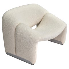 Pierre Paulin F598 Groovy Armchair for Artifort New Upholstery Netherlands, 1972