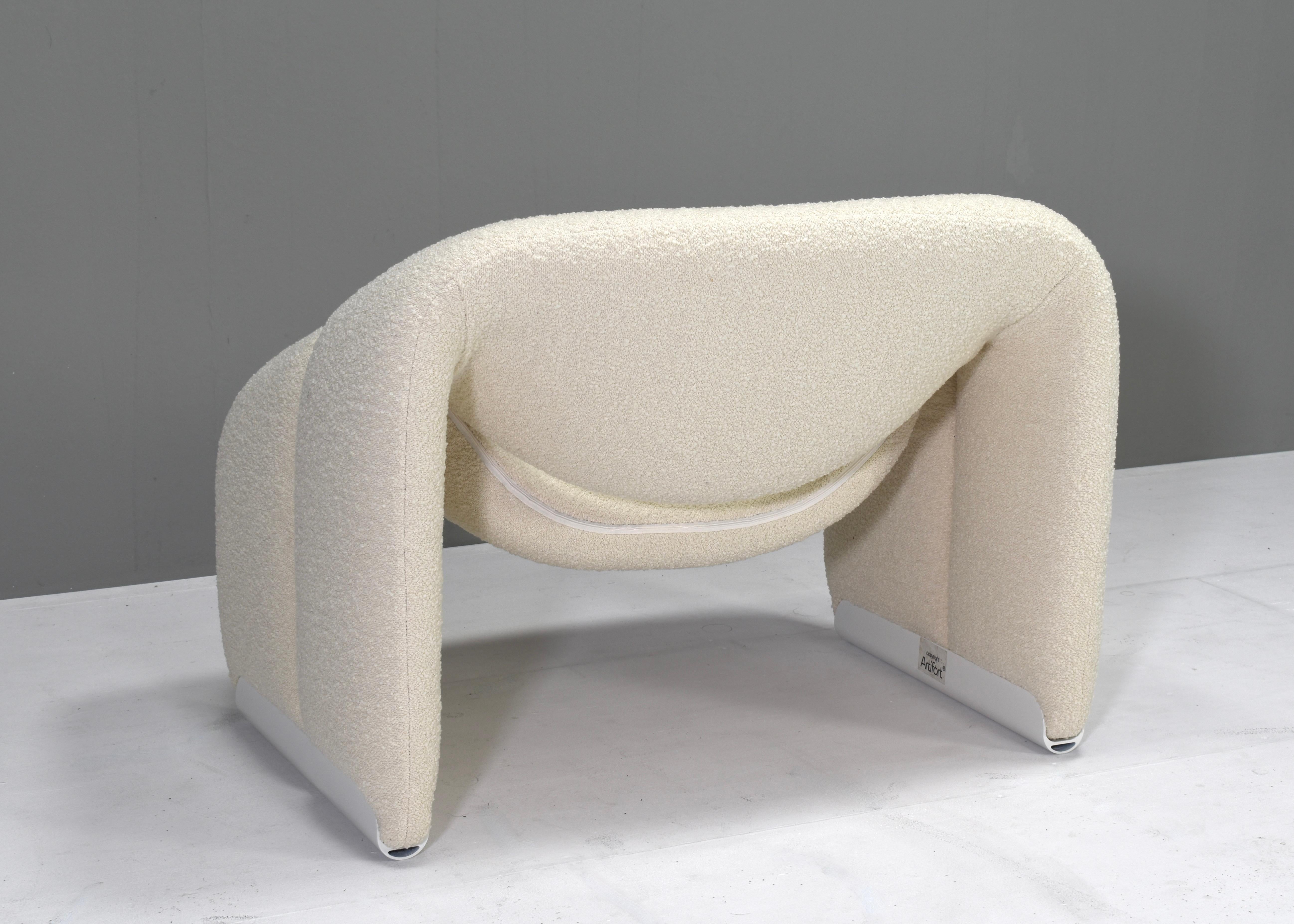 Chaise Groovy de Pierre Paulin F598 pour Artifort, nouveau tissu d'ameublement, Pays-Bas, 1972 3