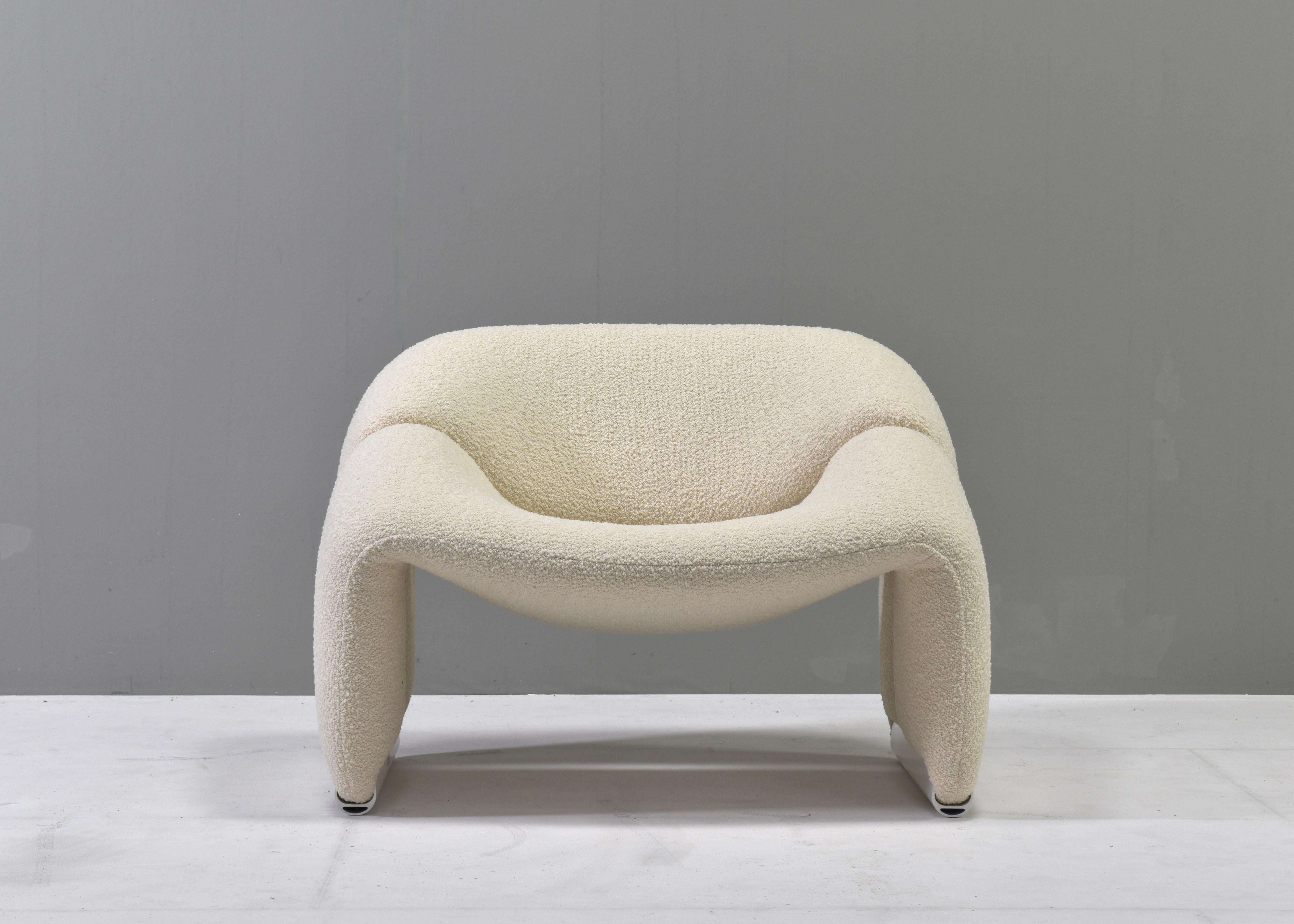 Lounge-Sessel 'Groovy' F598 von Pierre Paulin für ARTIFORT - Niederlande, 1972. Sehr bequem und ergonomisch zu sitzen.

Der Stuhl wurde vollständig restauriert und mit neuem Schaumstoff und einer neuen Polsterung aus einem schönen, cremefarbenen