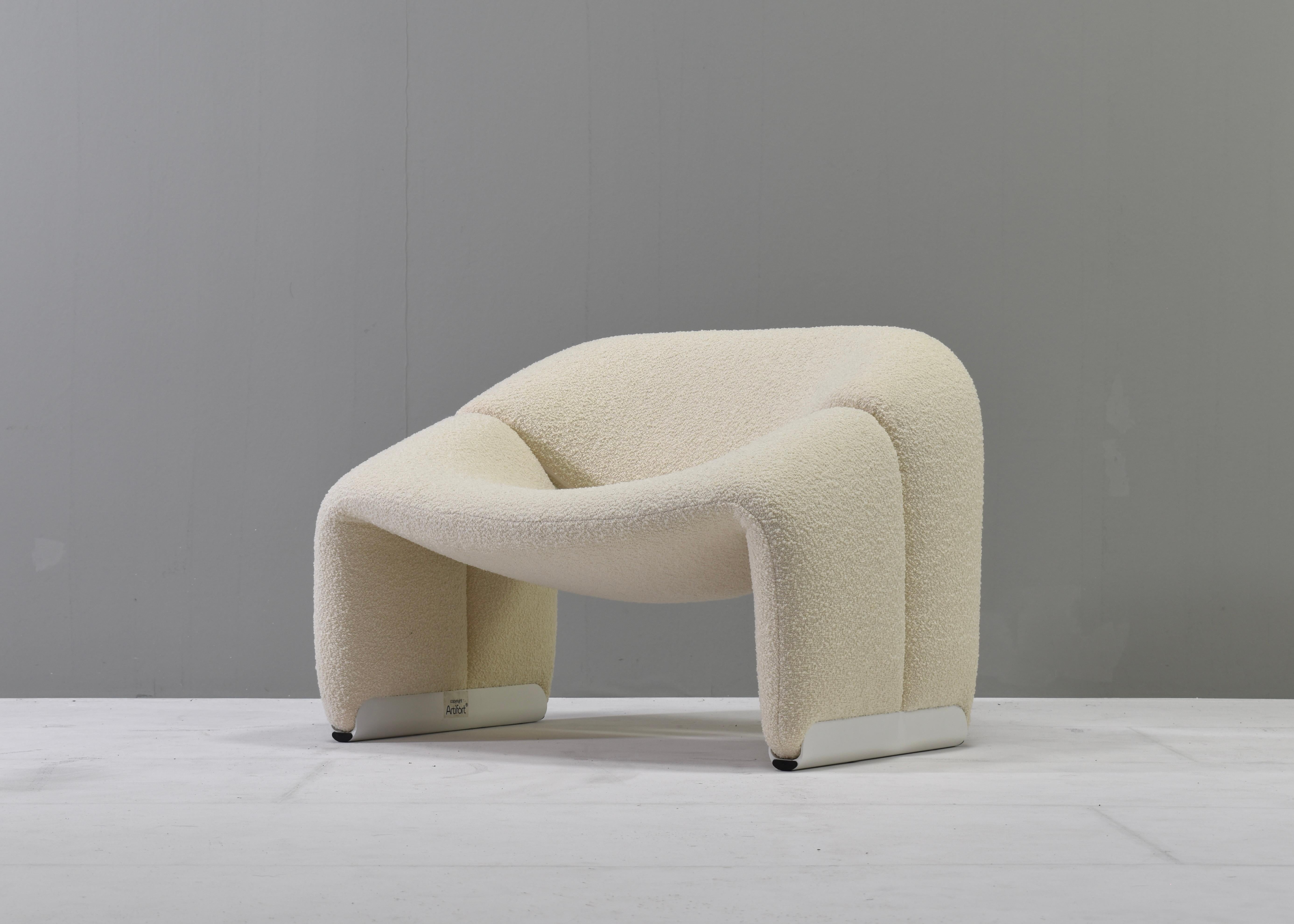 Pierre Paulin F598 Groovy Chair for Artifort New Upholstery, Netherlands, 1972 In Excellent Condition In Pijnacker, Zuid-Holland