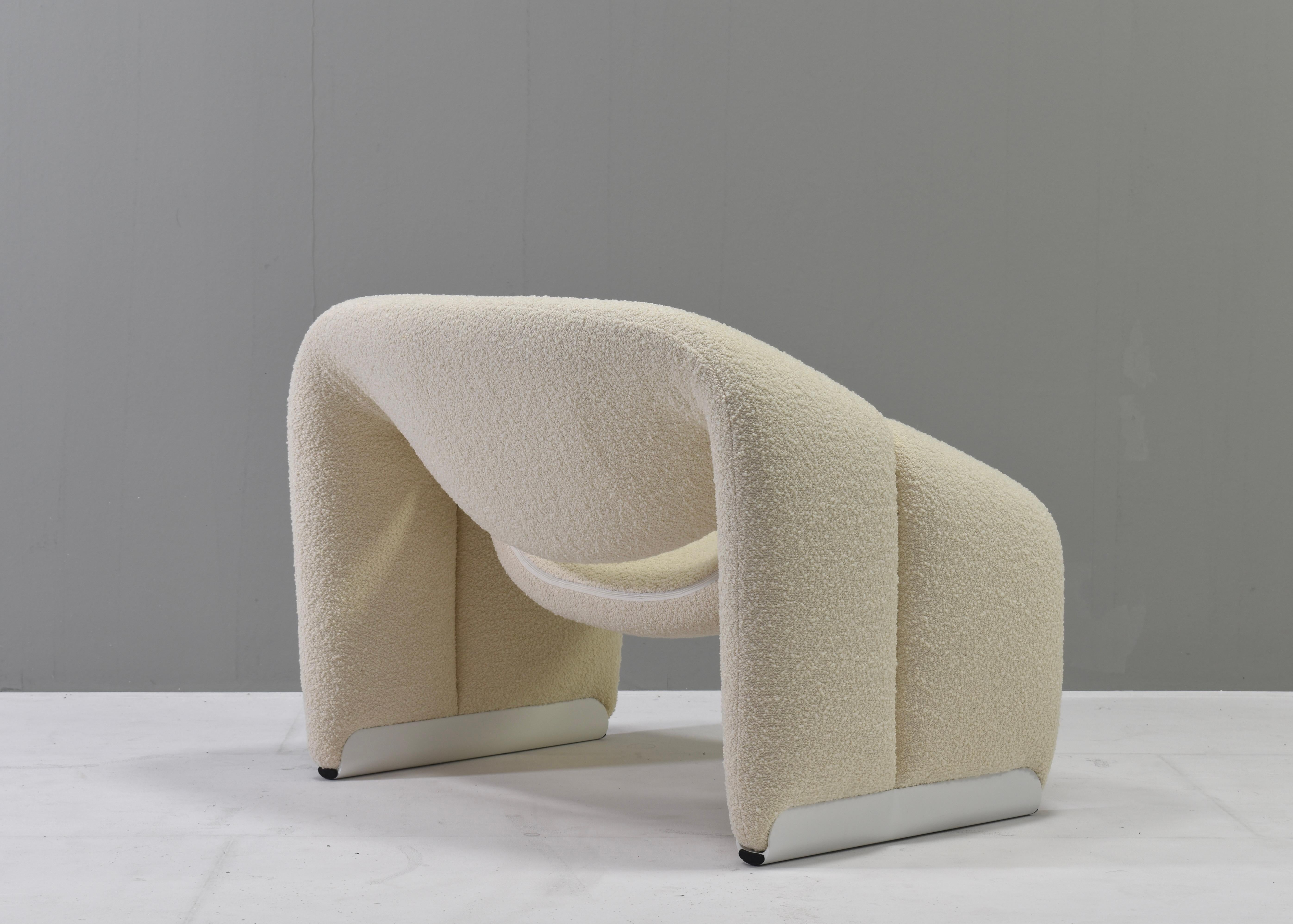 Pierre Paulin F598 Groovy-Stuhl für Artifort, neu gepolstert, Niederlande, 1972 (Aluminium)