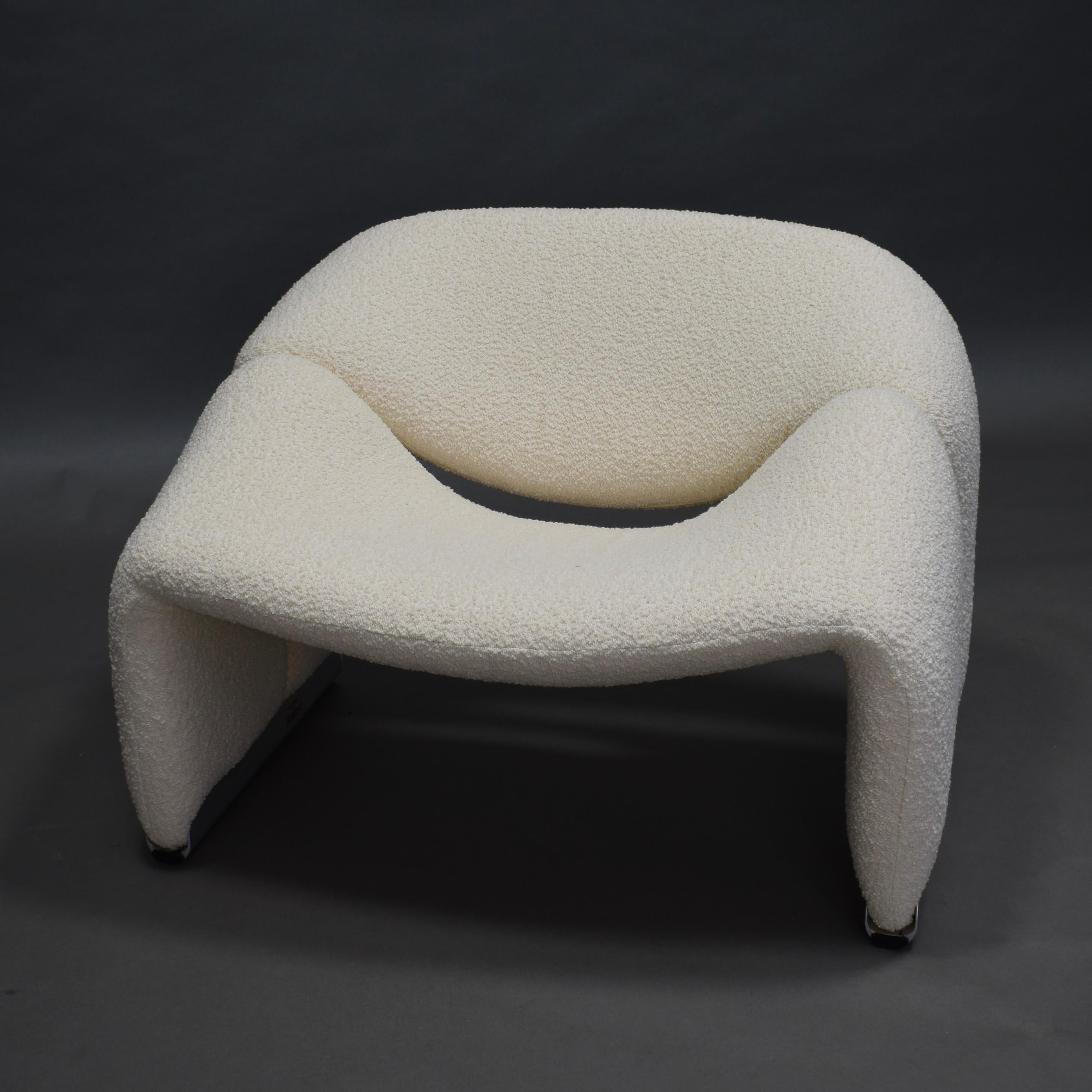 Aluminum Pierre Paulin F598 Groovy Lounge Chair for Artifort, Netherlands, 1972