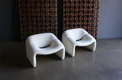 Pierre Paulin F598 Groovy Lounge Chairs for Artifort, circa 1972