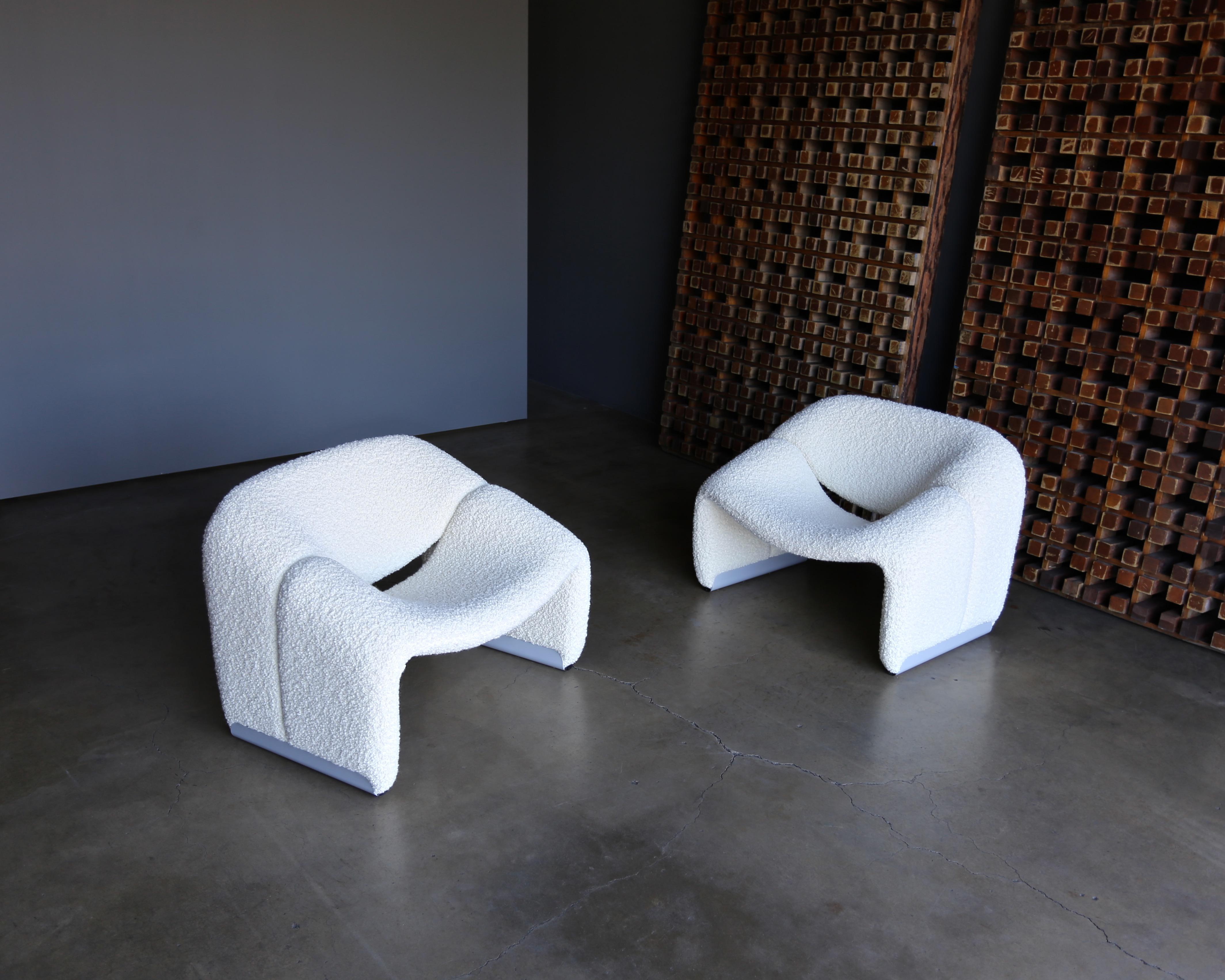 Modern Pierre Paulin F598 Groovy Lounge Chairs for Artifort, circa 1972