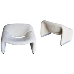 Pierre Paulin F598 Groovy Lounge Chairs for Artifort, circa 1972