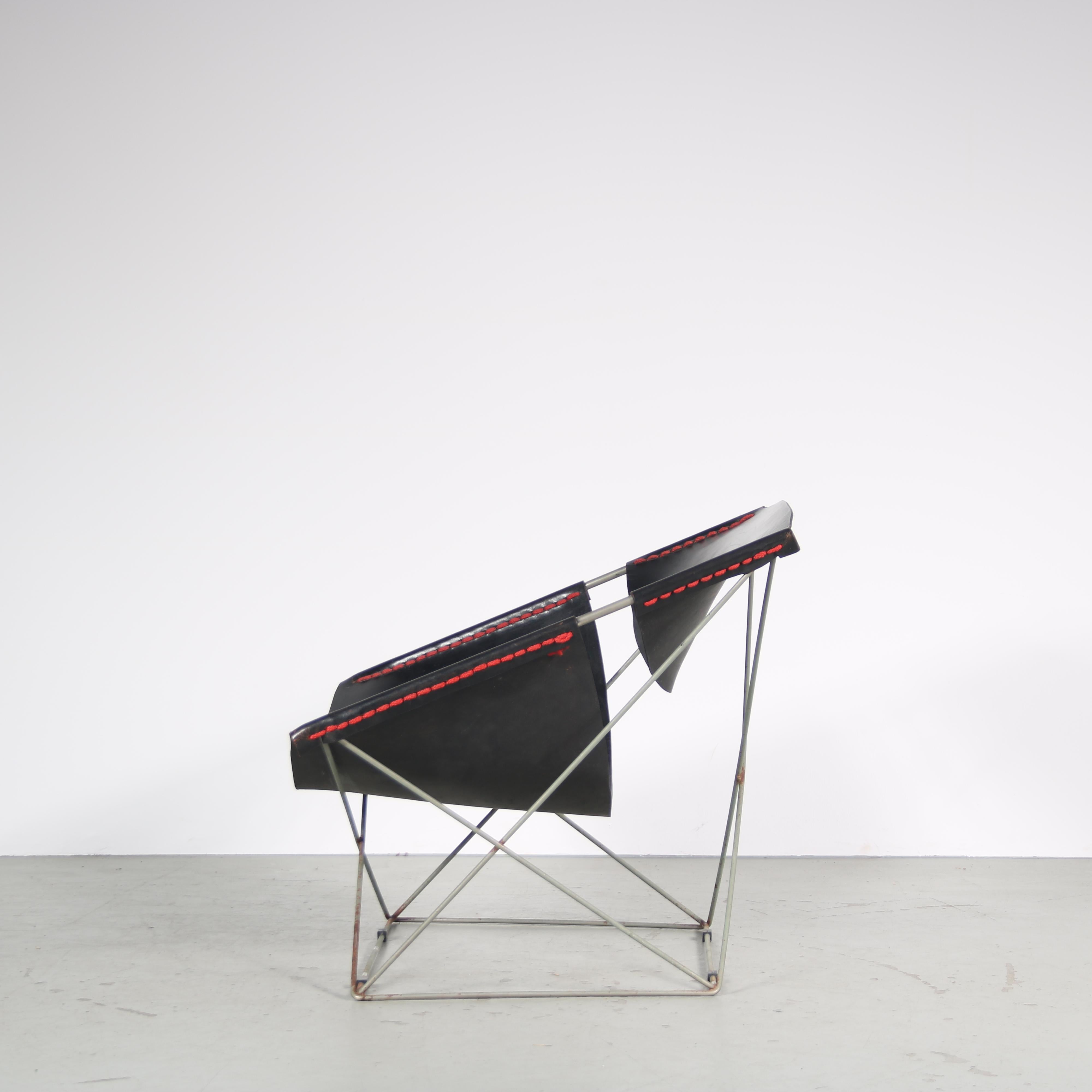 Leather Pierre Paulin F675 “Butterfly” Chair by Artifort, Netherlands 1960 For Sale