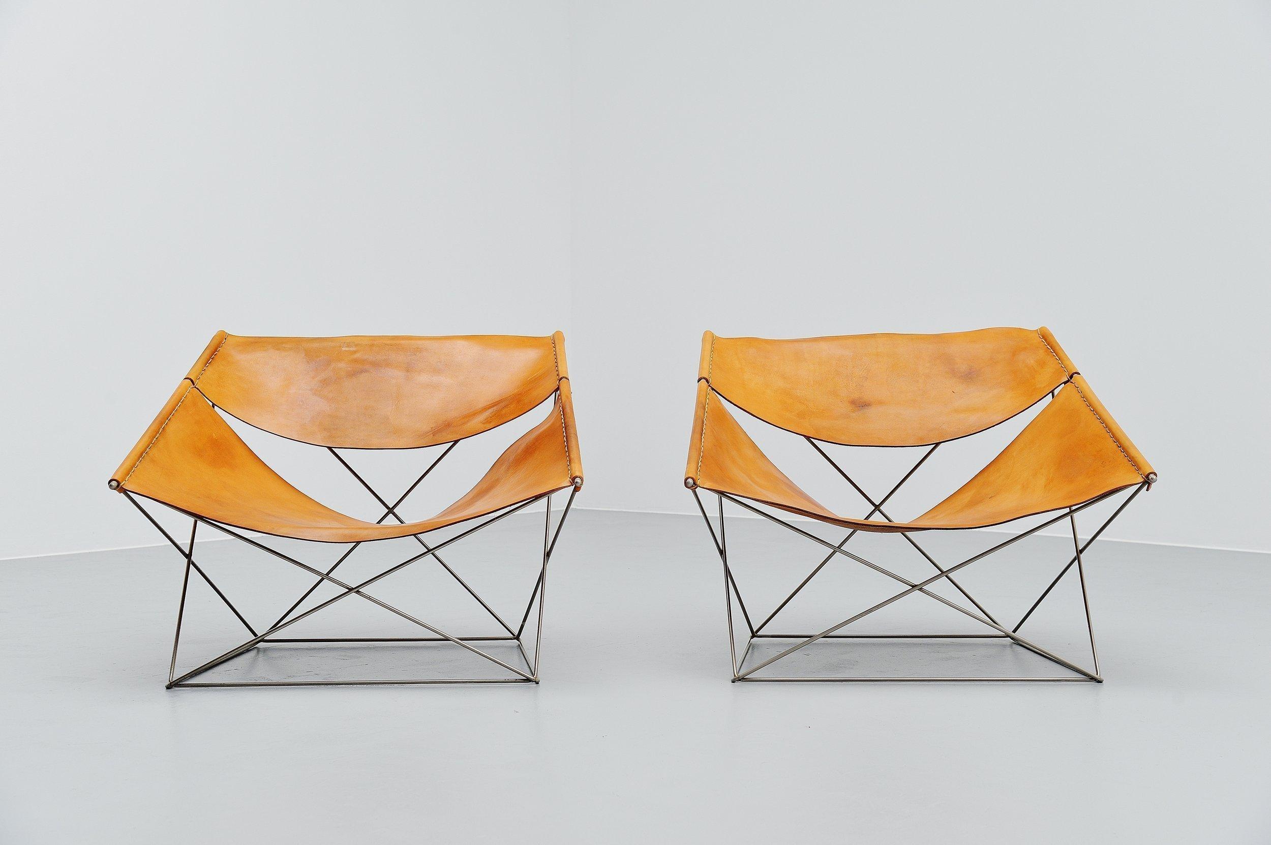 Mid-20th Century Pierre Paulin F675 Butterfly Chair Pair Artifort, 1963