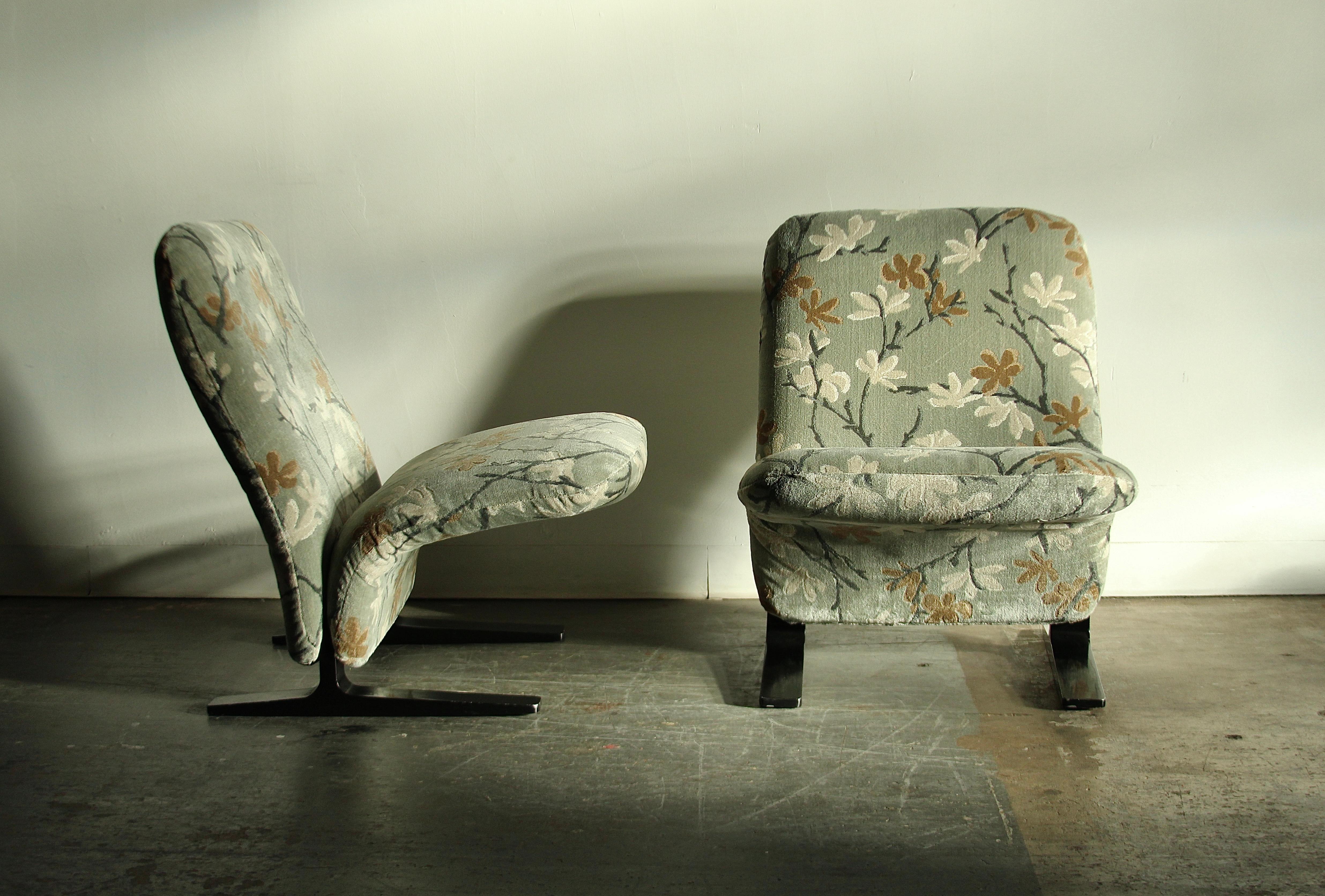 Post-Modern Pierre Paulin Floral Velvet 
