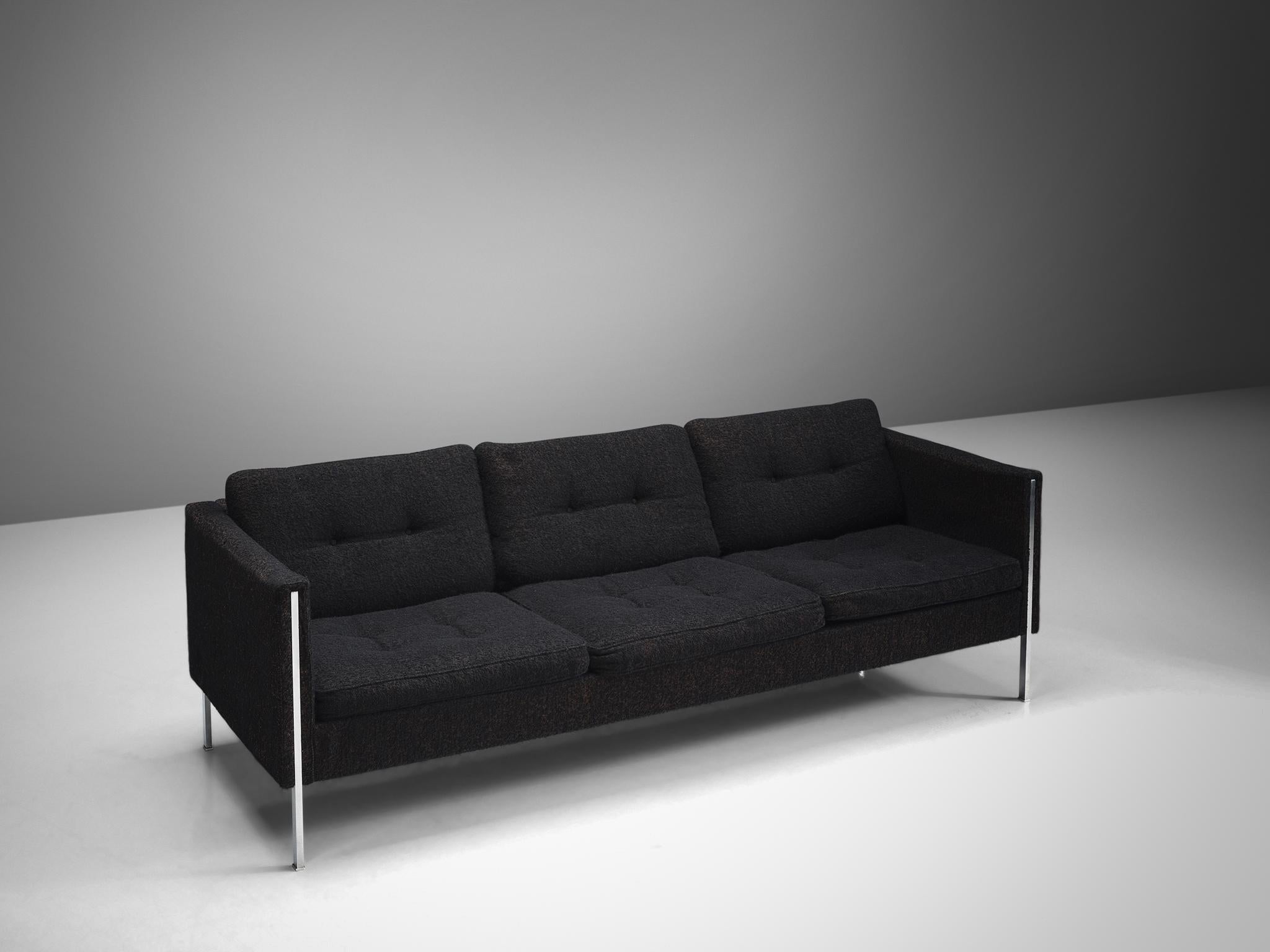 Pierre Paulin for Artifort Sofa in Black Upholstery In Good Condition For Sale In Waalwijk, NL