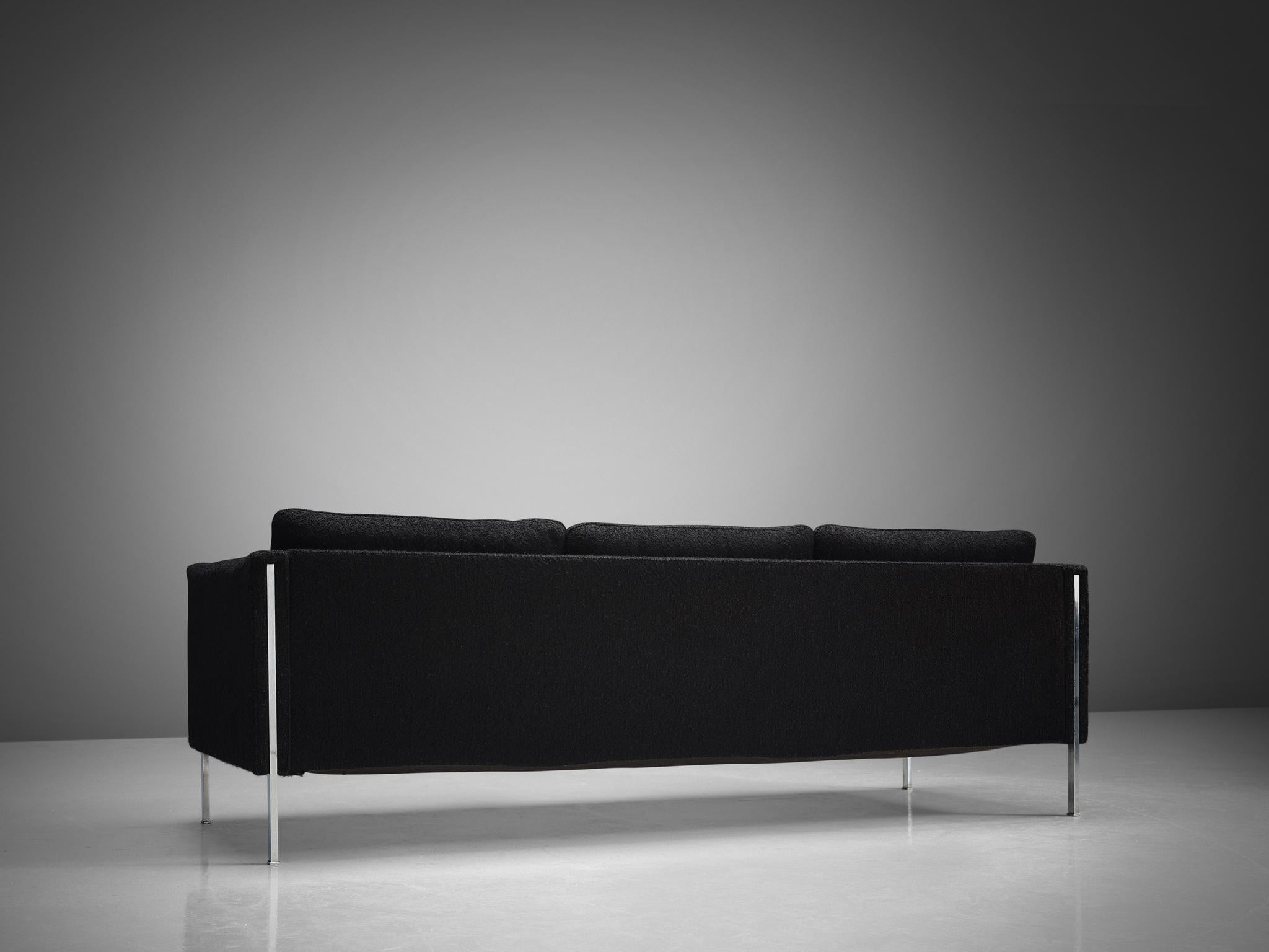 Mid-20th Century Pierre Paulin for Artifort Sofa in Black Upholstery For Sale