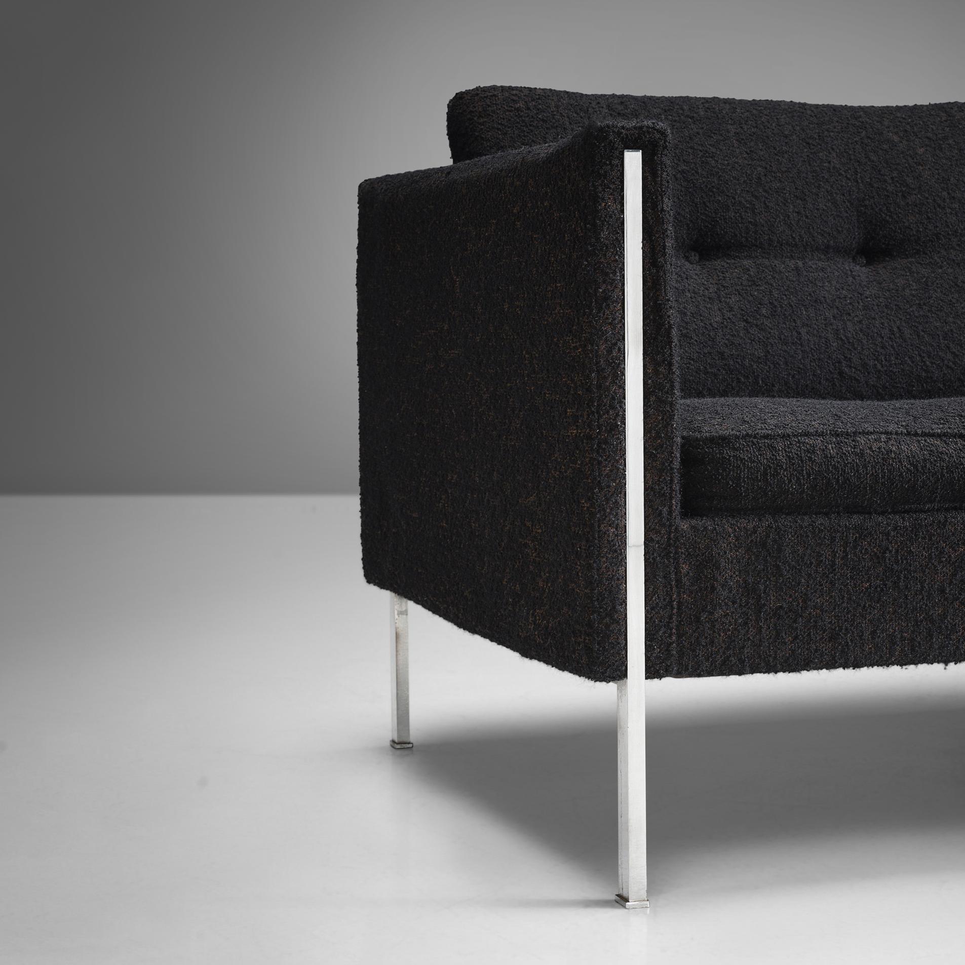 Dutch Pierre Paulin for Artifort Sofa in Black Upholstery For Sale