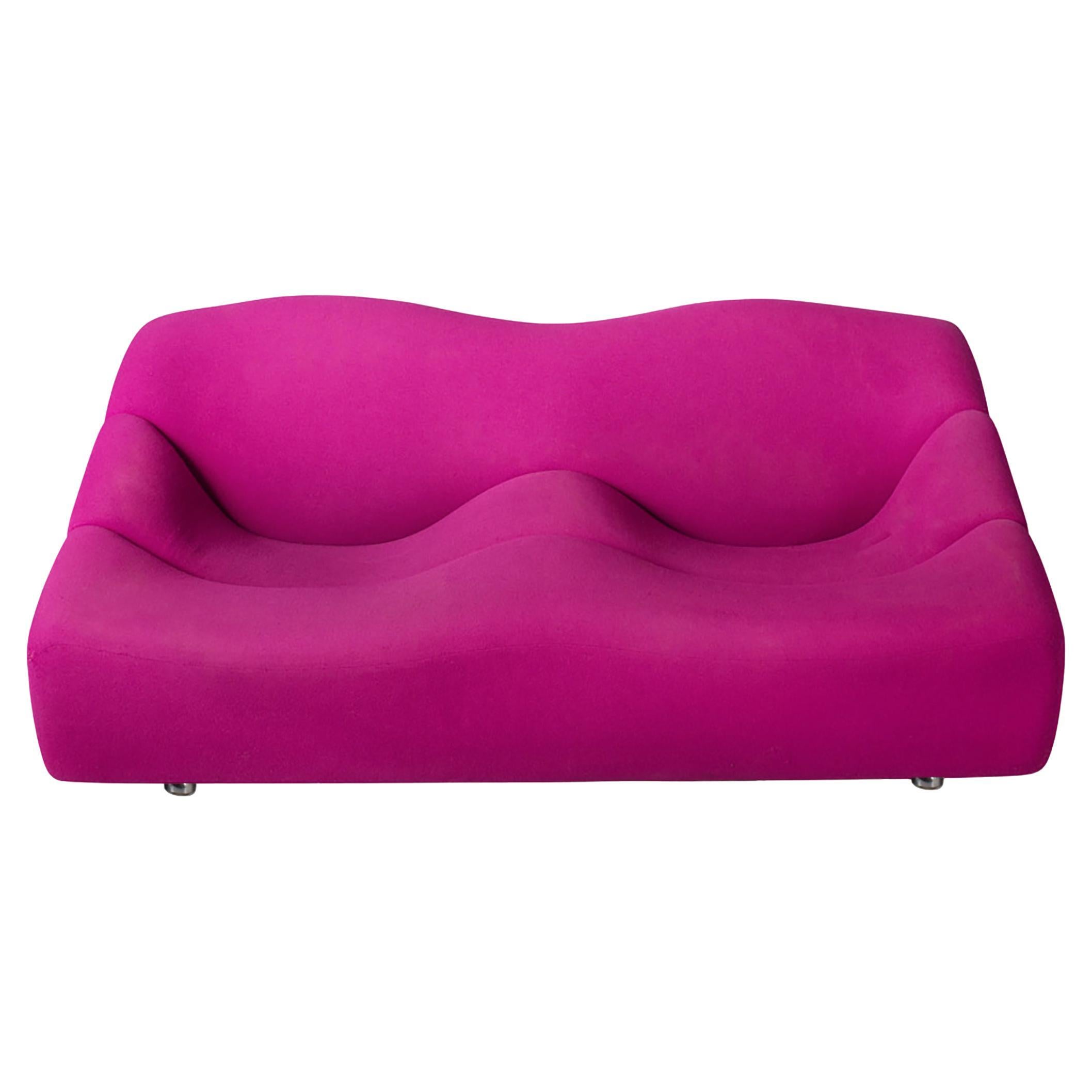 Pierre Paulin for Artifort´ABCD´ Settee in Fuchsia Upholstery