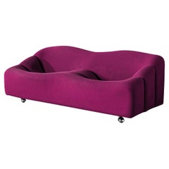 Vintage Pierre Paulin for Artifort ´ABCD´ Settee in Fuchsia Upholstery 