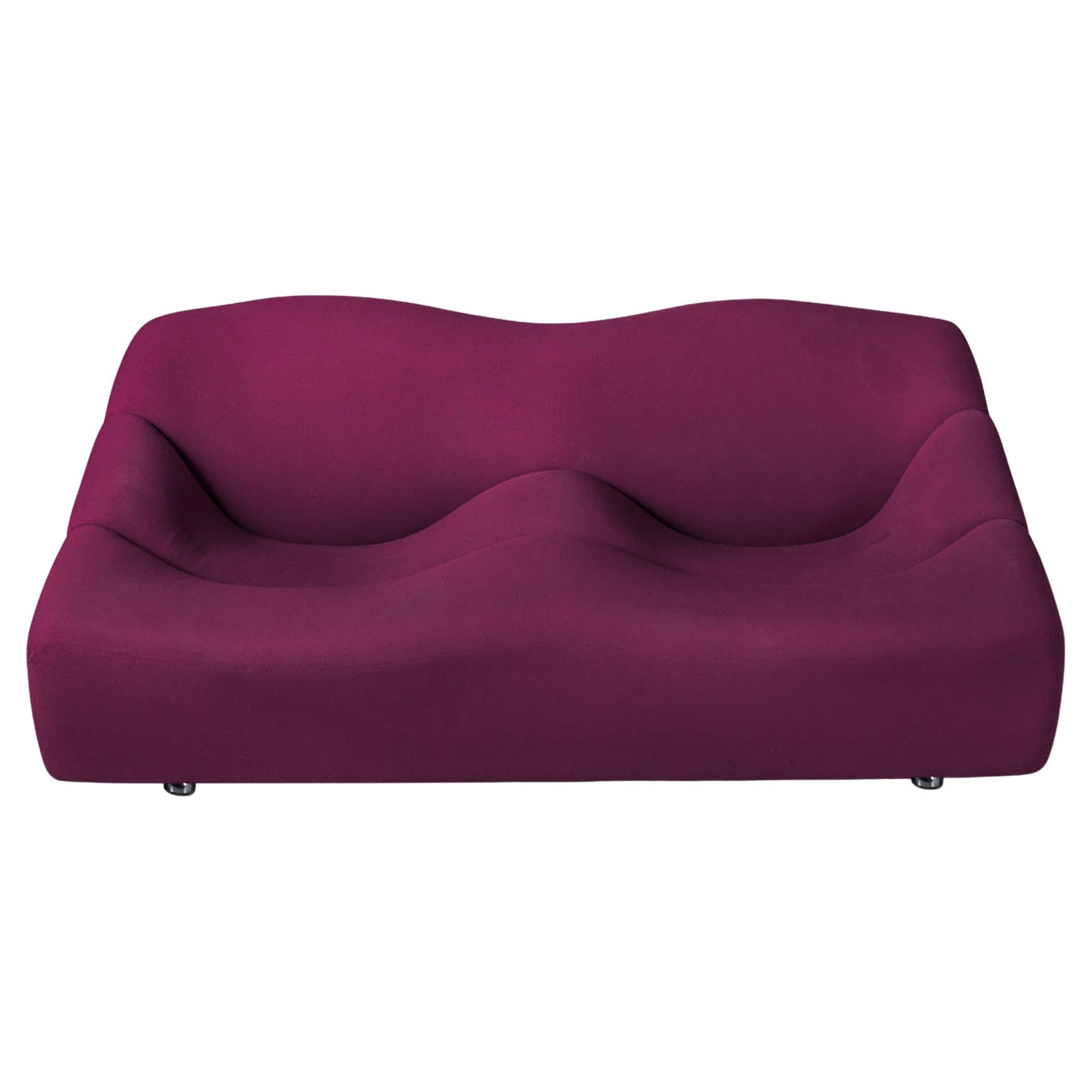 Pierre Paulin for Artifort ´ABCD´ Two Seat Sofa in Purple Upholstery 
