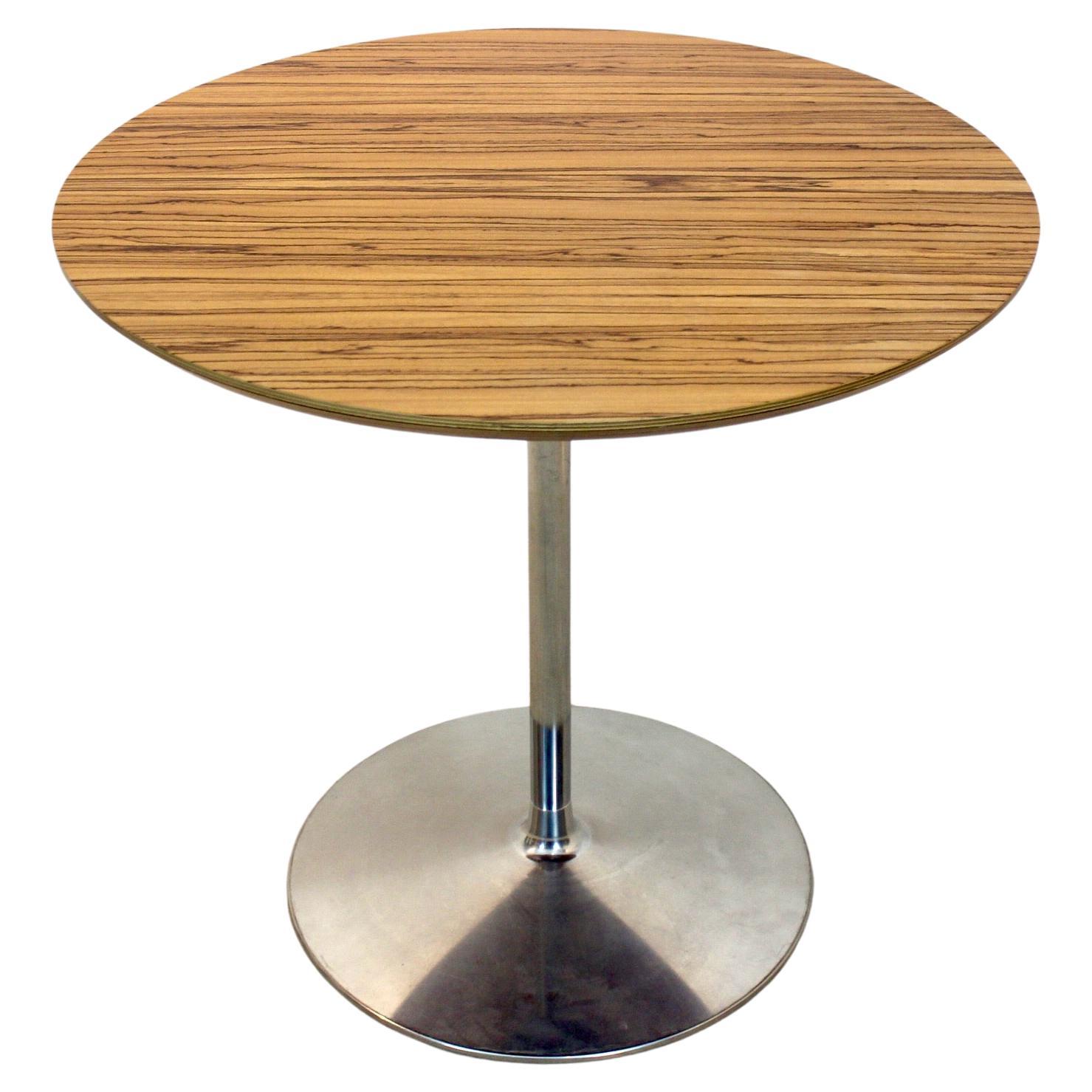 Pierre Paulin for Artifort, Circle Table with Zebrano Top For Sale