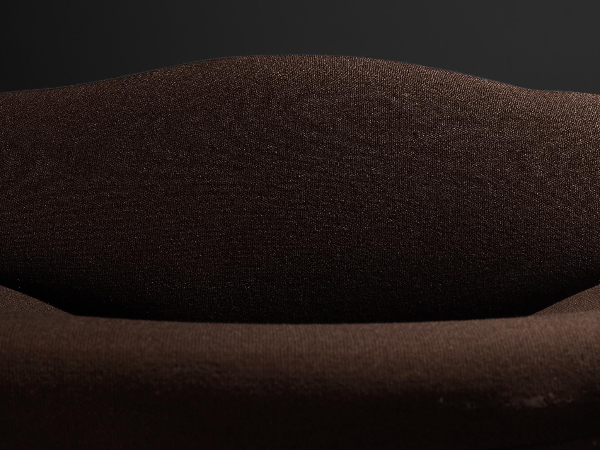 Dutch Pierre Paulin for Artifort Lounge Chair 'ABCD' in Brown Upholstery