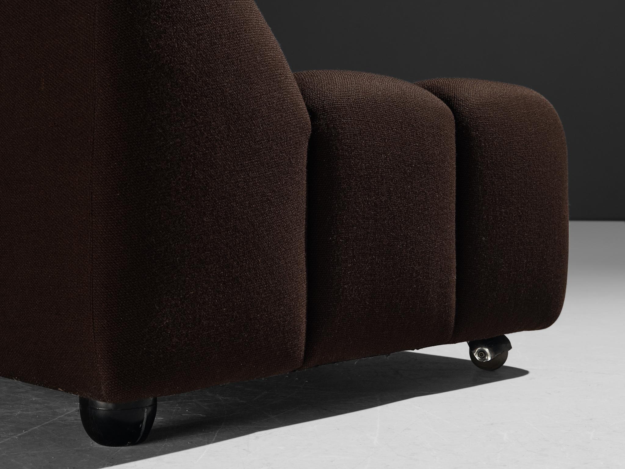 Mid-20th Century Pierre Paulin for Artifort Lounge Chair 'ABCD' in Brown Upholstery