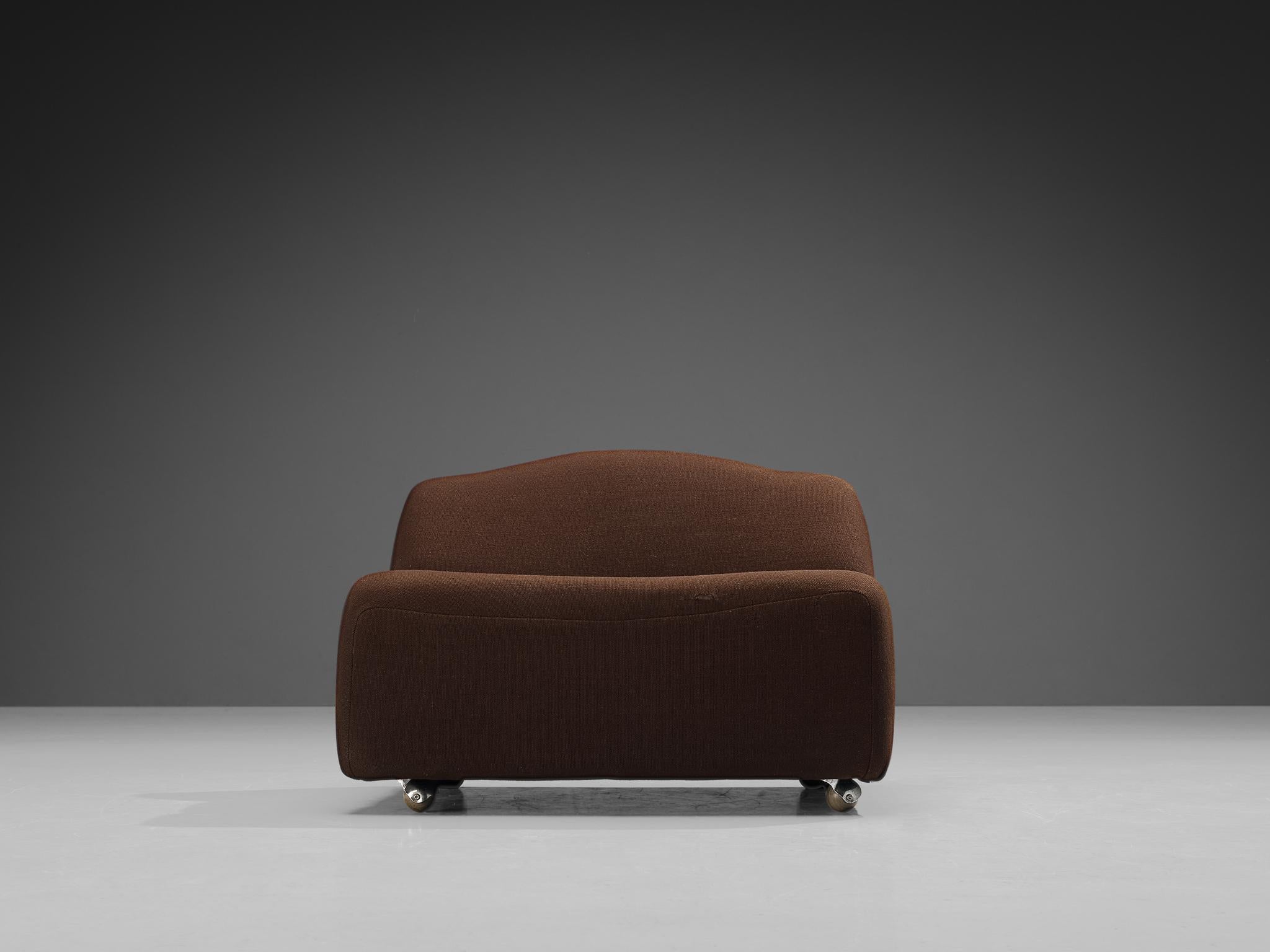 Metal Pierre Paulin for Artifort Lounge Chair 'ABCD' in Brown Upholstery