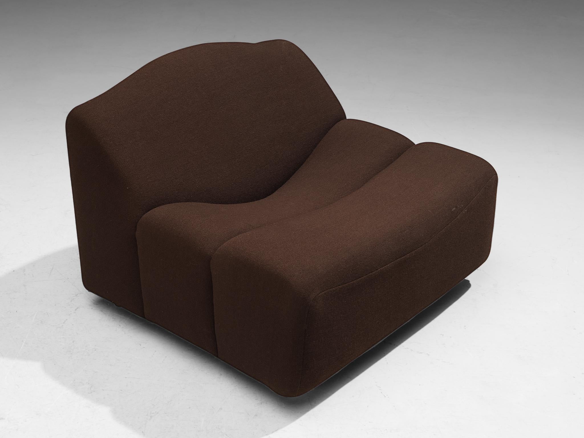 Pierre Paulin for Artifort Lounge Chair 'ABCD' in Brown Upholstery 2