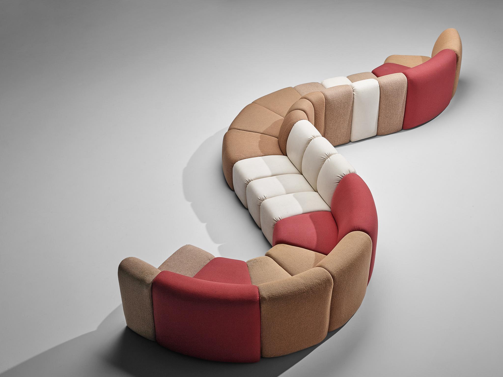 Pierre Paulin für Artifort ''Mississippi'' Modulsofas mit 16 Elementen 1