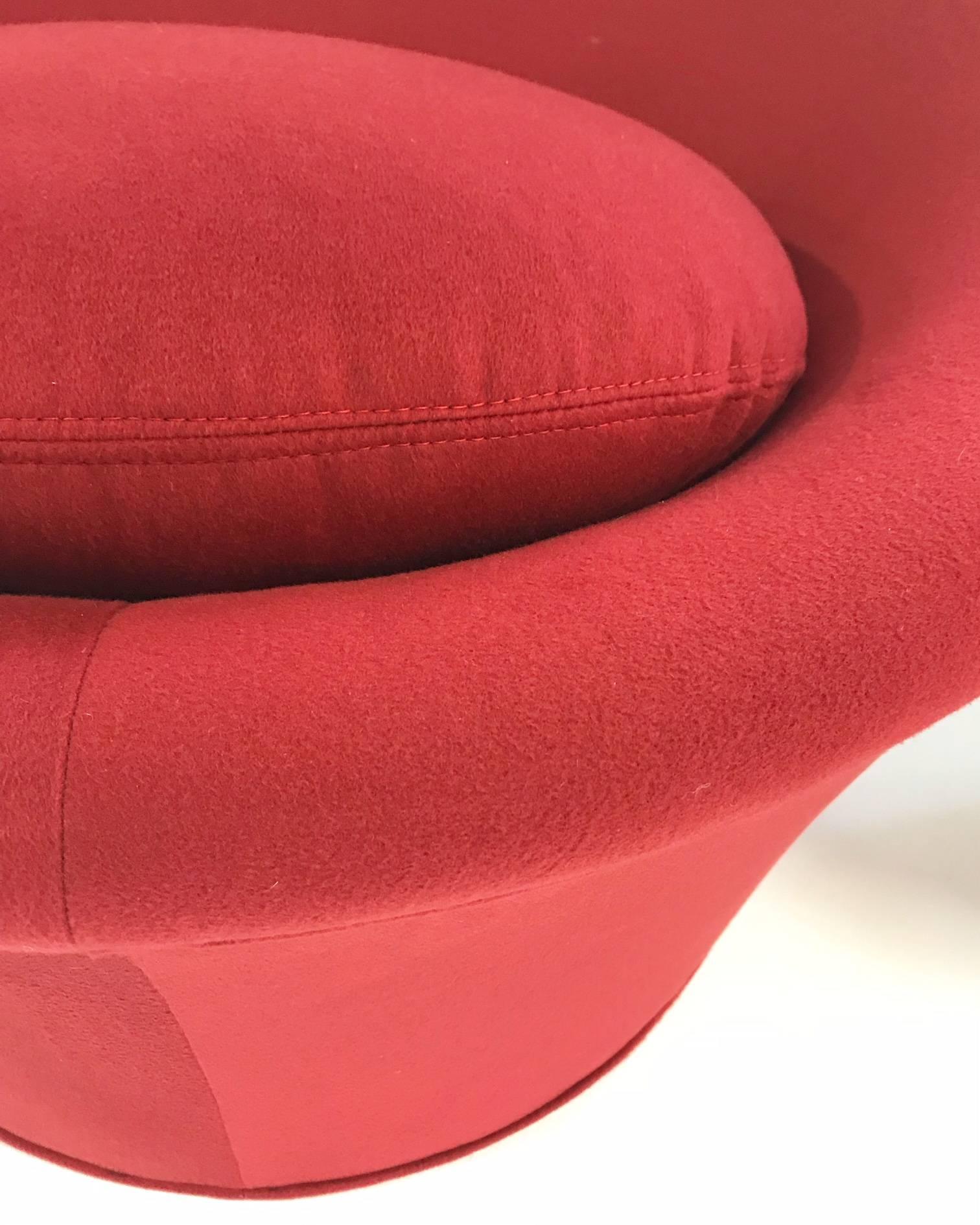 Wool Pierre Paulin for Artifort Mushroom Chair Restored in Loro Piana Cashmere