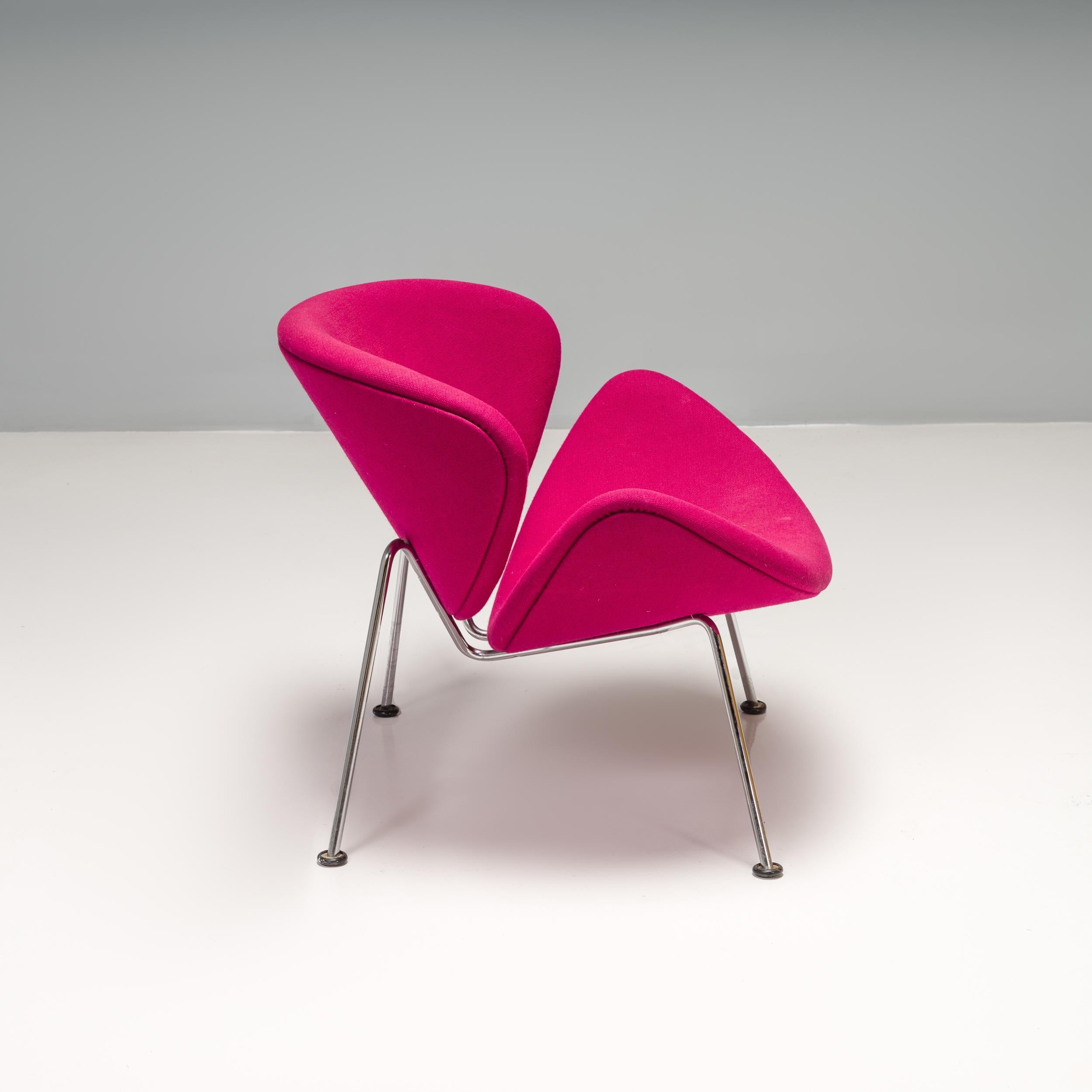 Pierre Paulin for Artifort Pink Orange Slice Armchair In Good Condition For Sale In London, GB