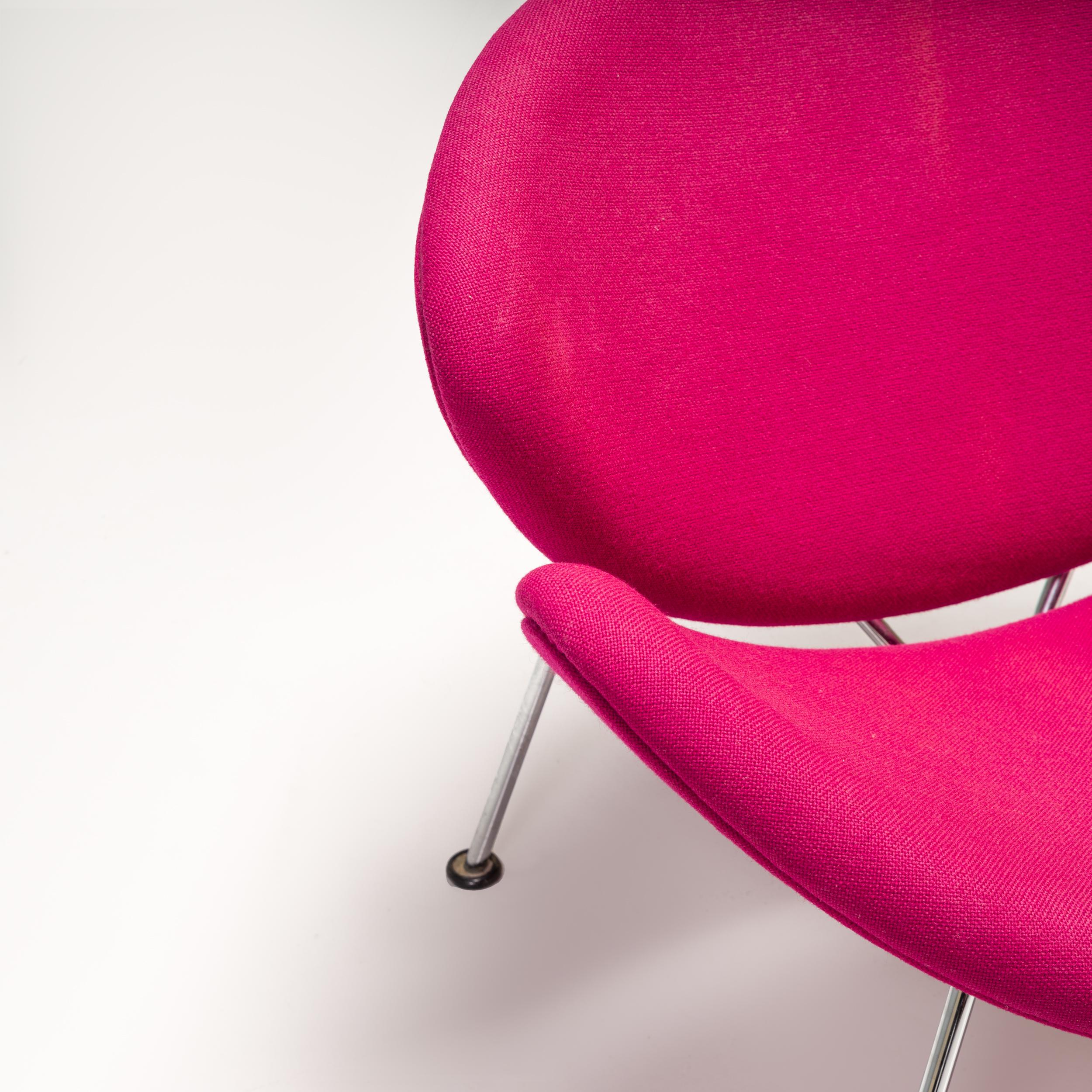 Fabric Pierre Paulin for Artifort Pink Orange Slice Armchair For Sale
