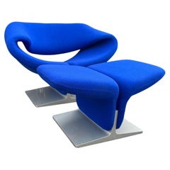 Pierre Paulin For Artifort Ribbon Chairs with Ottomans