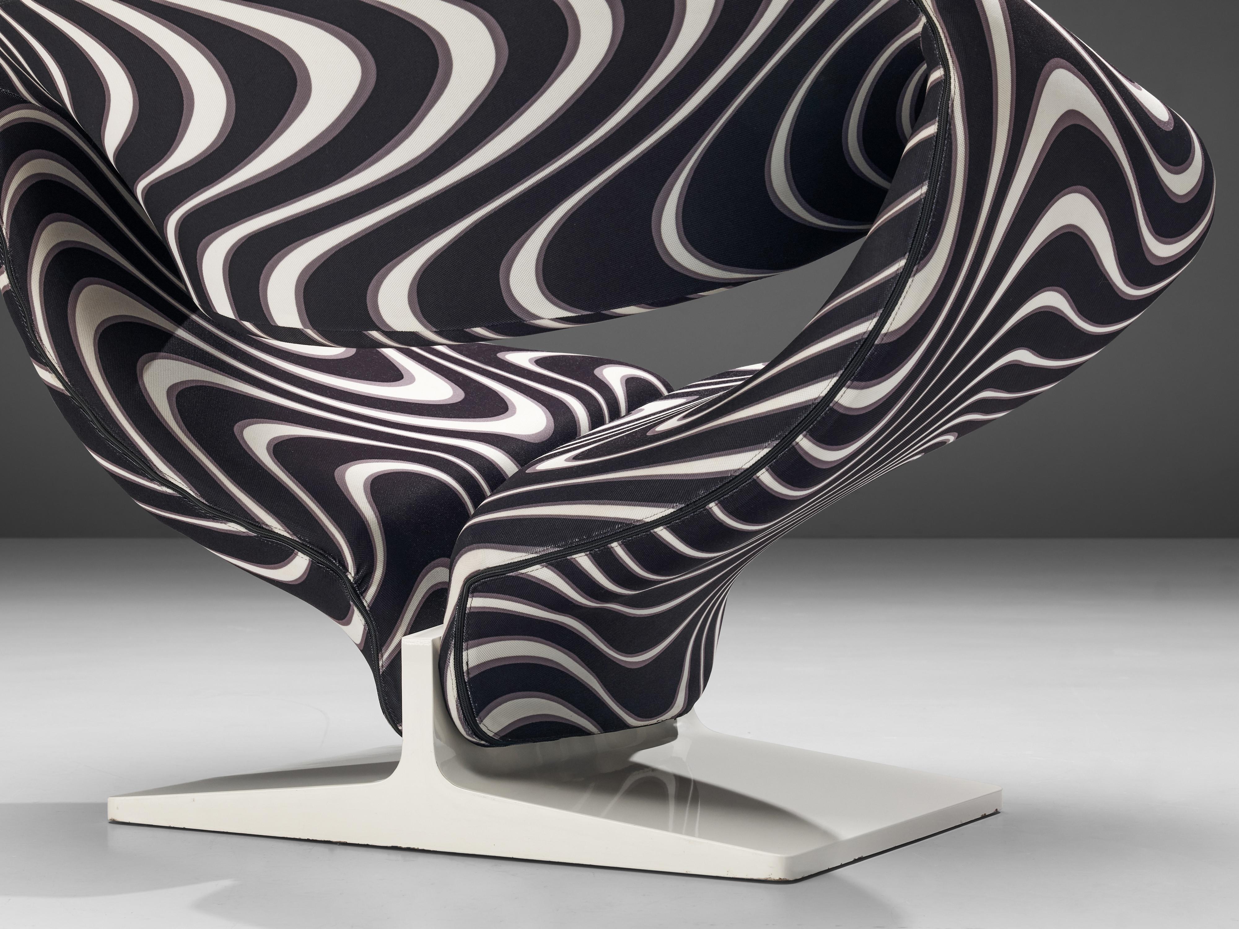 Post-Modern Pierre Paulin for Artifort ‘Ribbon’ Lounge Chair in Original Upholstery