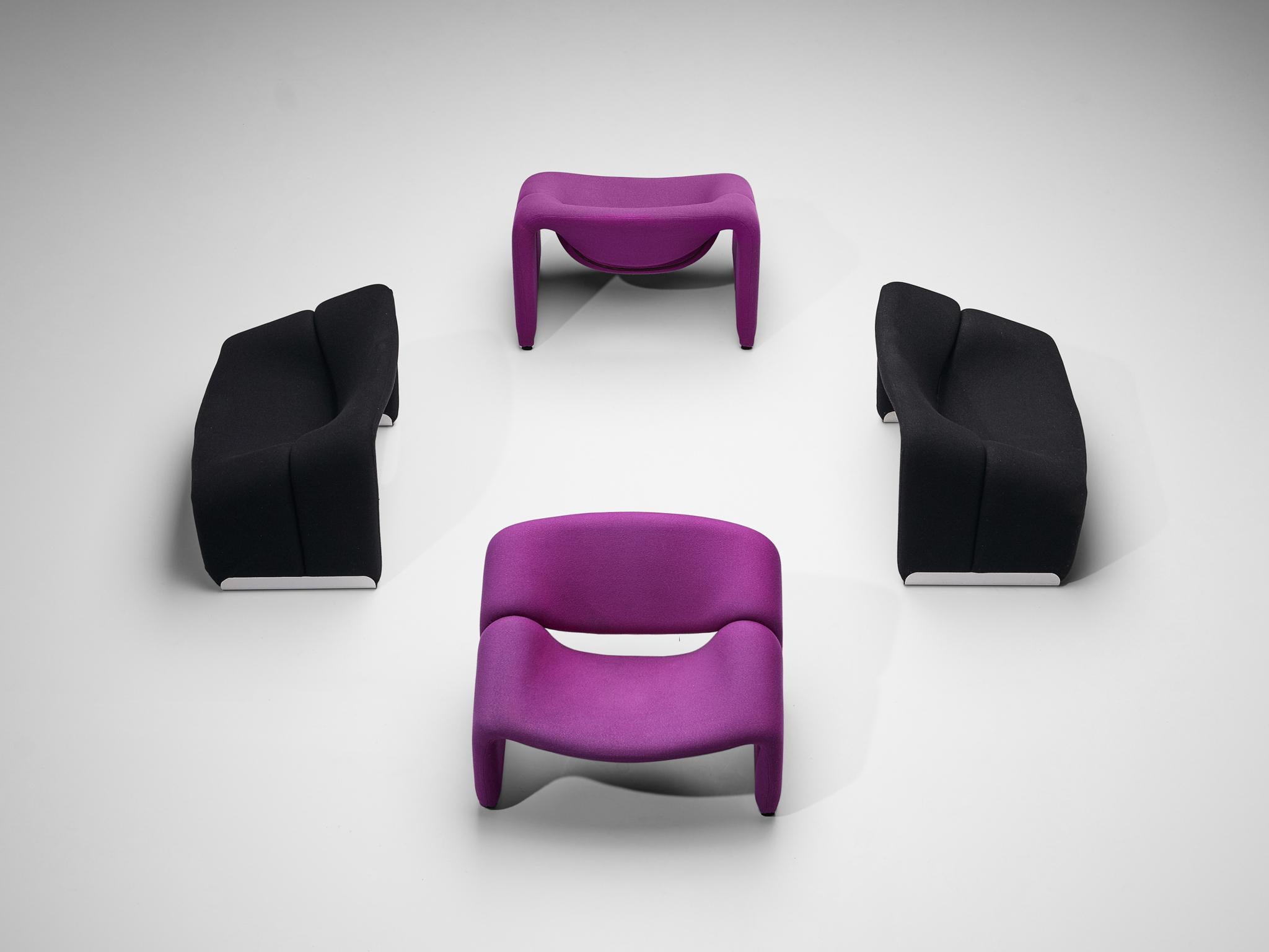 Fabric Pierre Paulin for Artifort Set of 'Groovy' Lounge Chairs