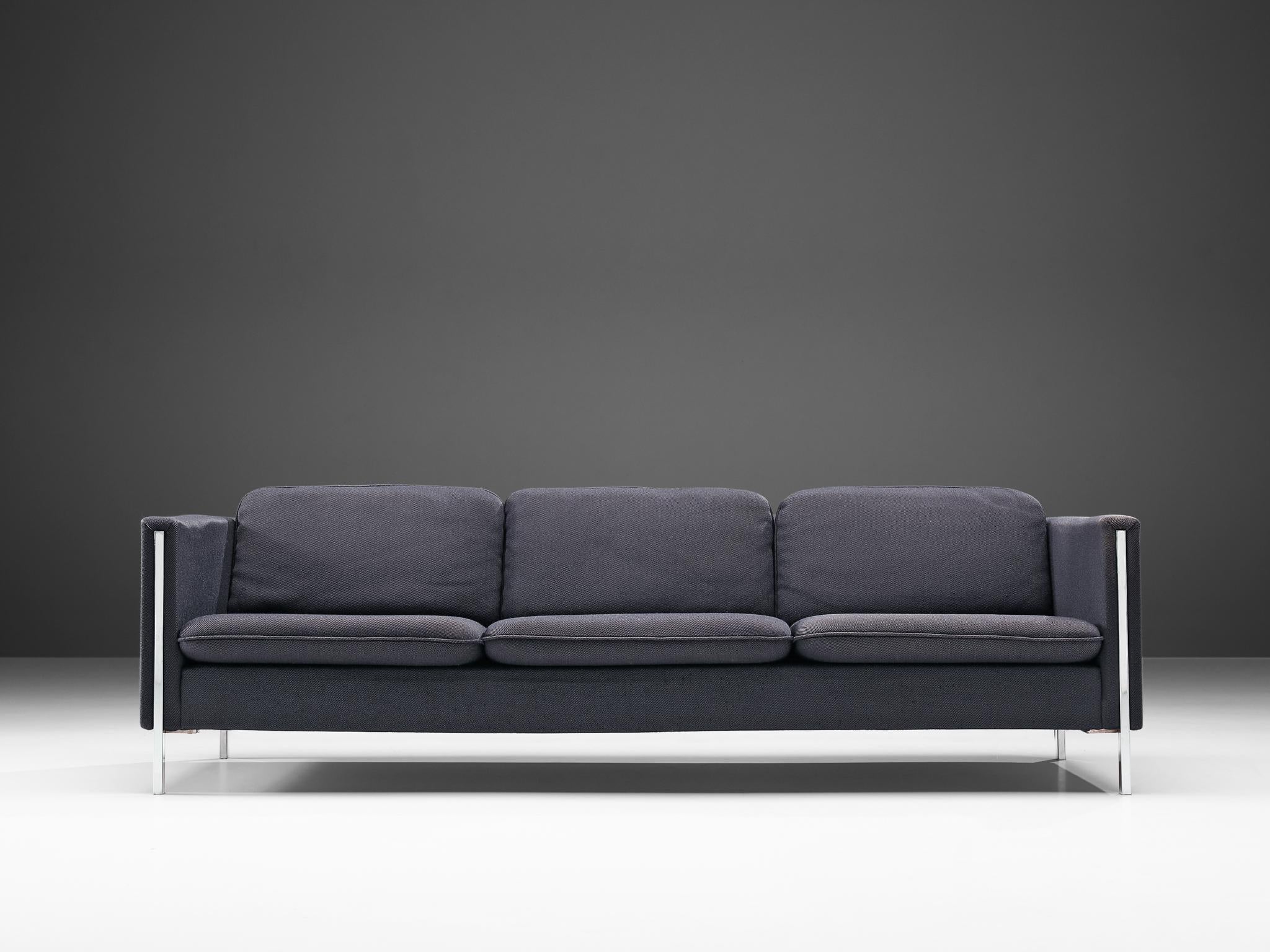 Dutch Pierre Paulin for Artifort Sofa in Blue Upholstery For Sale
