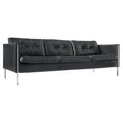 Pierre Paulin for Artifort Sofa in Black Leather