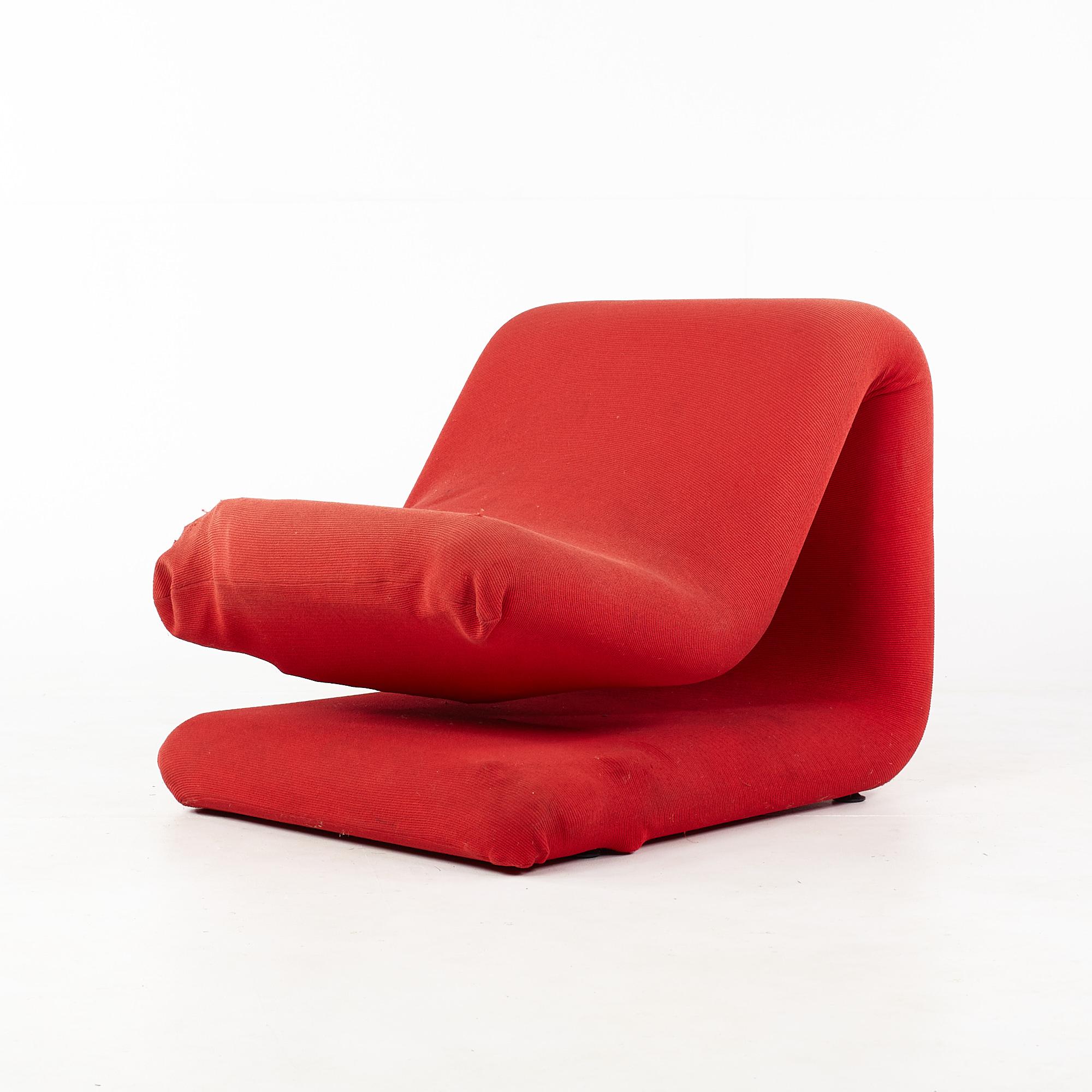 Französischer Stuhl im Artifort-Stil von Pierre Paulin aus der Mitte des Jahrhunderts (Moderne der Mitte des Jahrhunderts) im Angebot