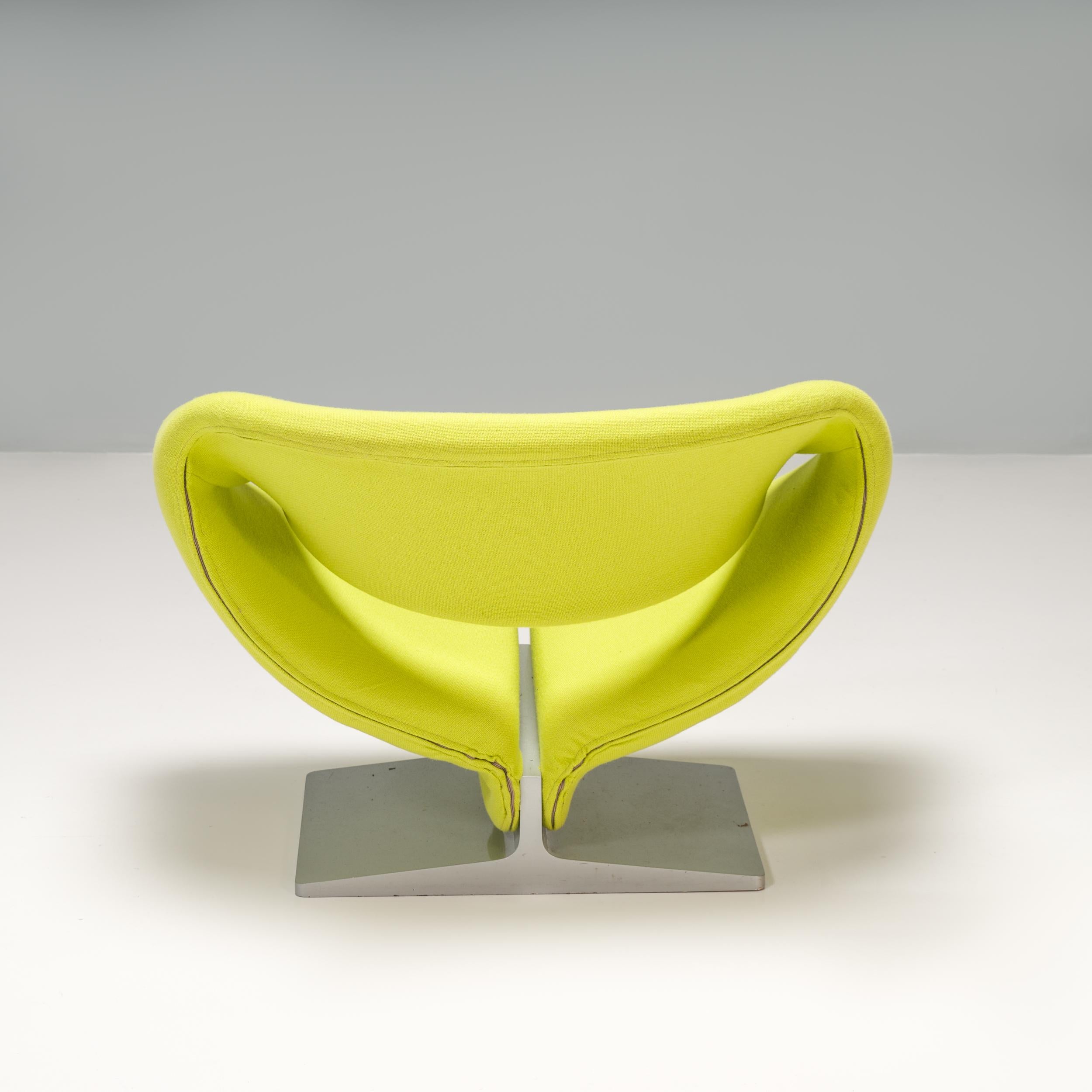 Pierre Paulin for Artifort Yellow Ribbon Chairs, 1970s, Set of 2 2