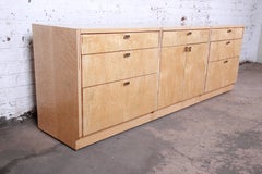Pierre Paulin for Baker Bird's-Eye Maple Modern Art Deco Credenza, Restored