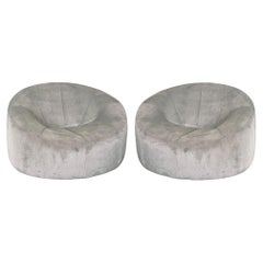 Fauteuils de salon en peau de rose Pierre Paulin pour Ligne Roset, France 2008