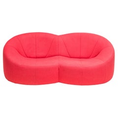Pierre Paulin pour Ligne Roset - Canapé Loveseat 2 Seater en tissu rouge