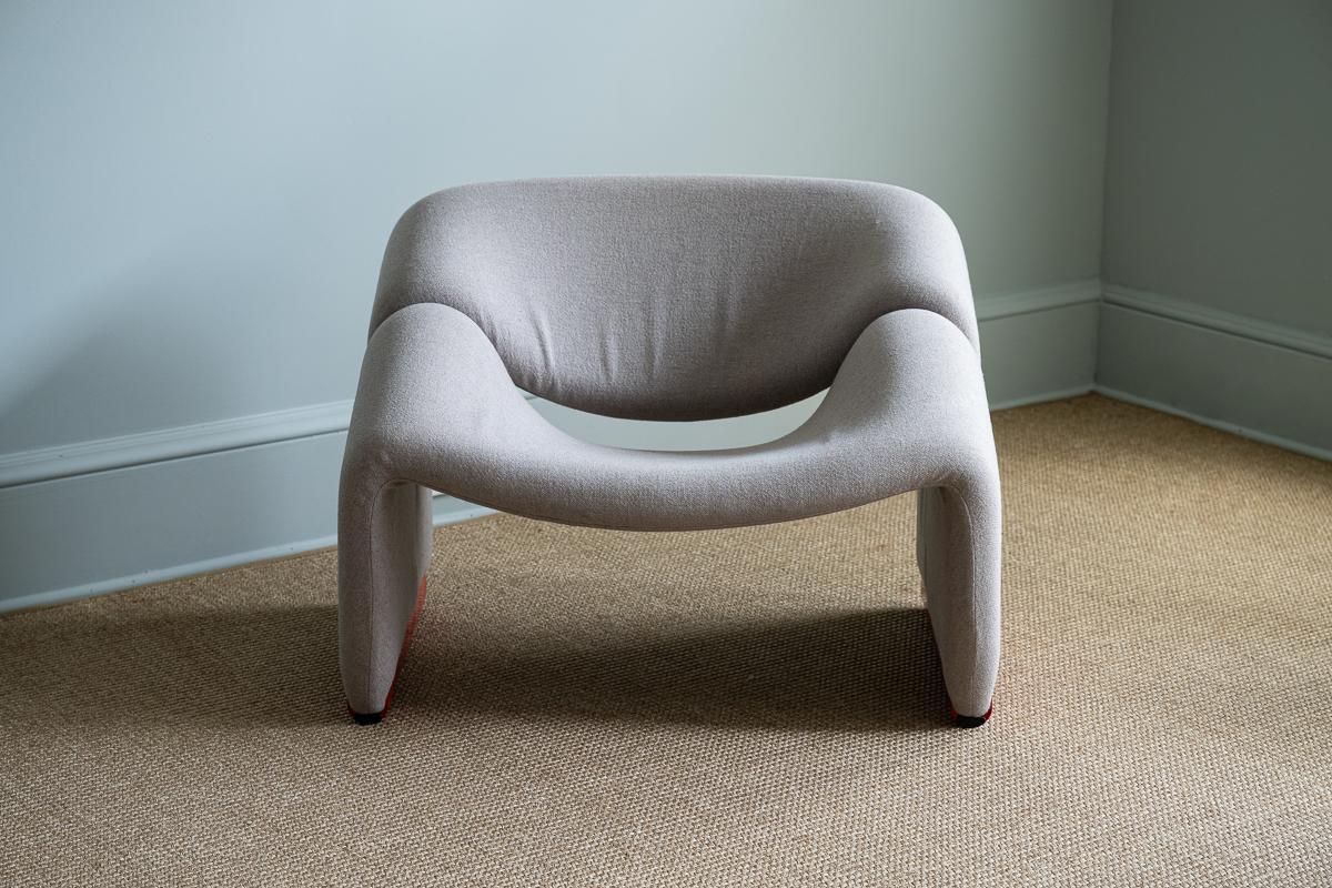 Mid-Century Modern Pierre Paulin Grey Groovy Chair For Sale