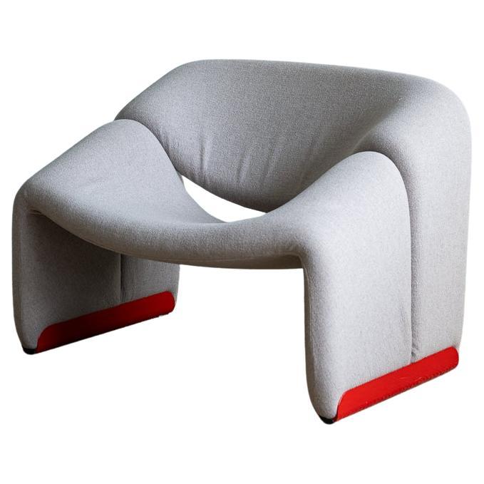 Pierre Paulin Grey Groovy Chair For Sale