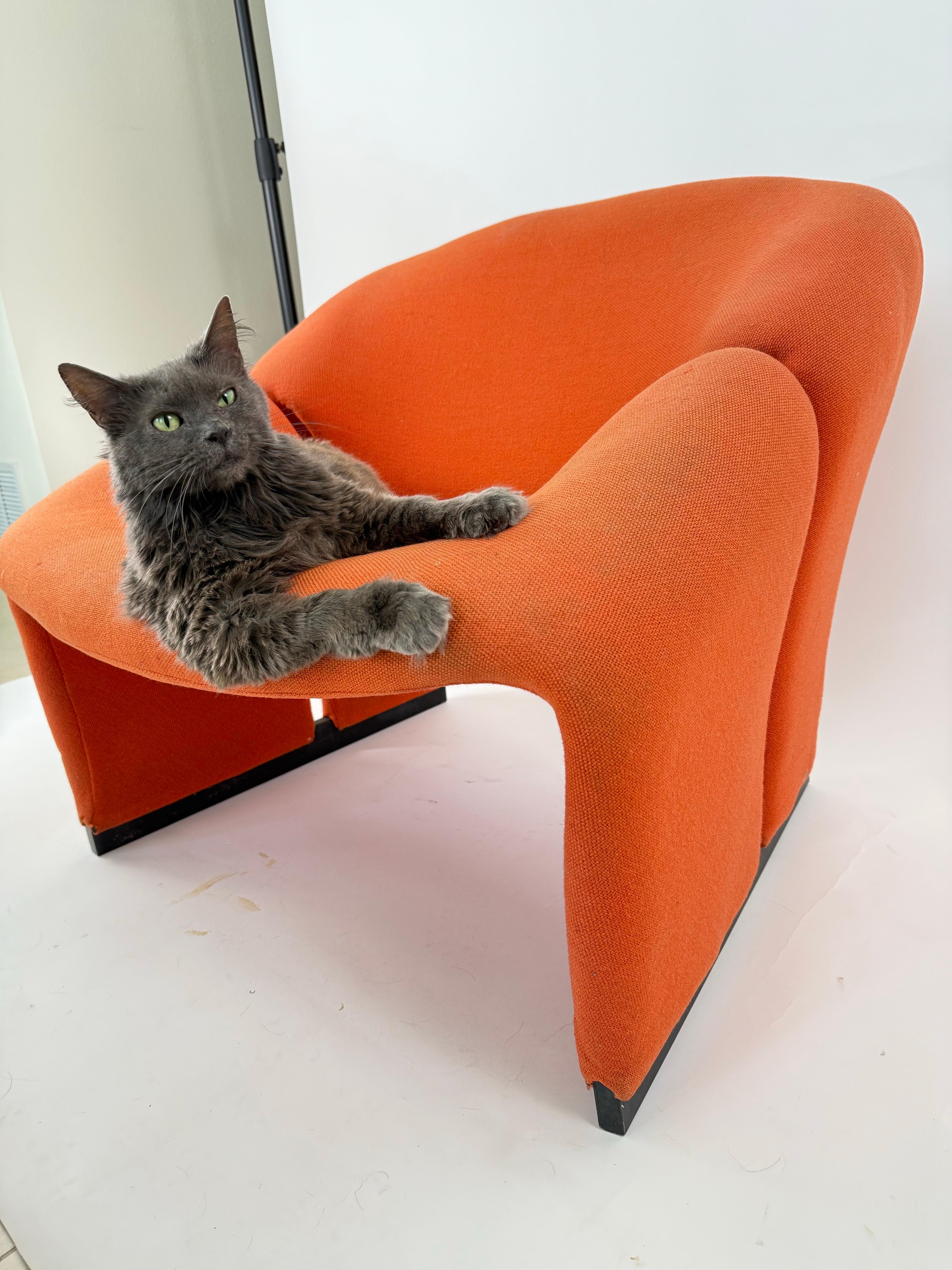 Steel Pierre Paulin Groovy Chair - 1st edition For Sale