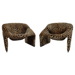 Pierre Paulin Groovy Chairs in Jack Lenor Larsen Velvet