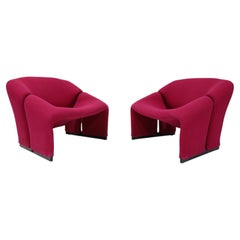 Pierre Paulin Groovy Chairs, Model F580, in a Kvardat Wool Weave By Artifort