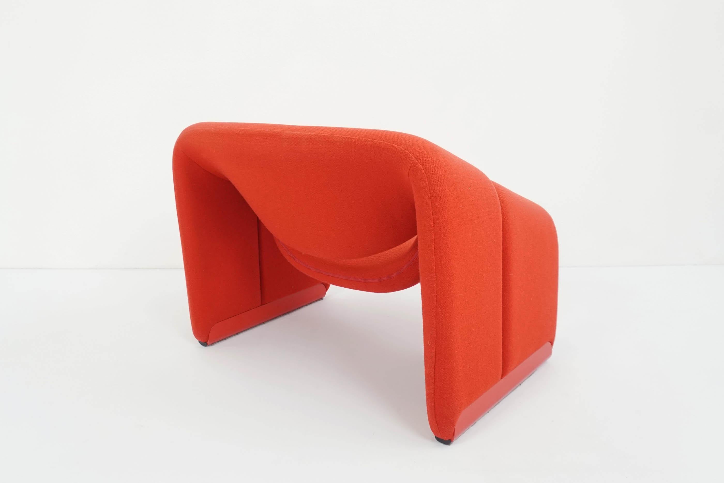 Mid-Century Modern Pierre Paulin Iconic Space Age Power Red Armchair Mod. Groovy, 1973 Artifort