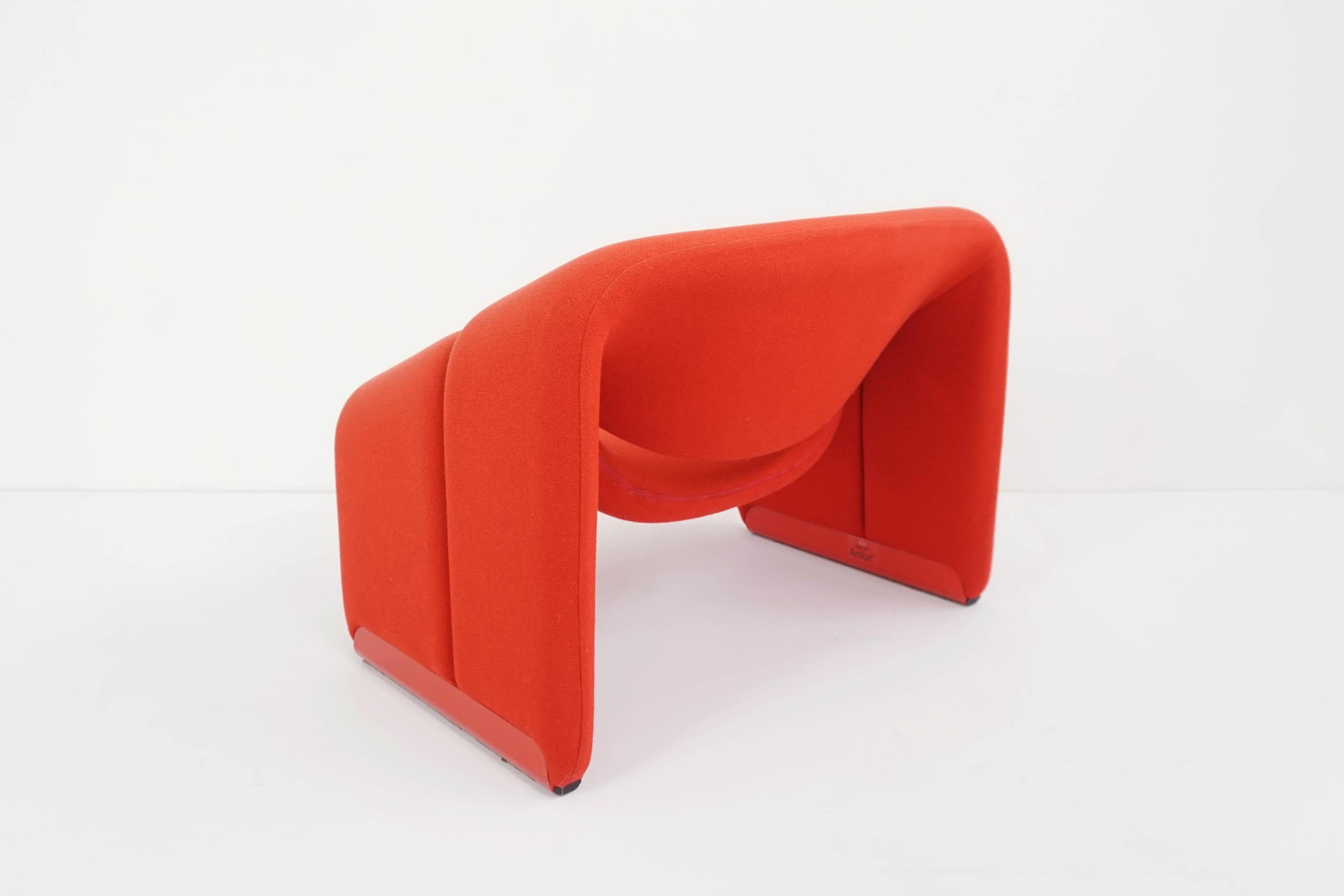 Pierre Paulin Iconic Space Age Power Red Armchair Mod. Groovy, 1973 Artifort In Good Condition In Morbio Inferiore, CH