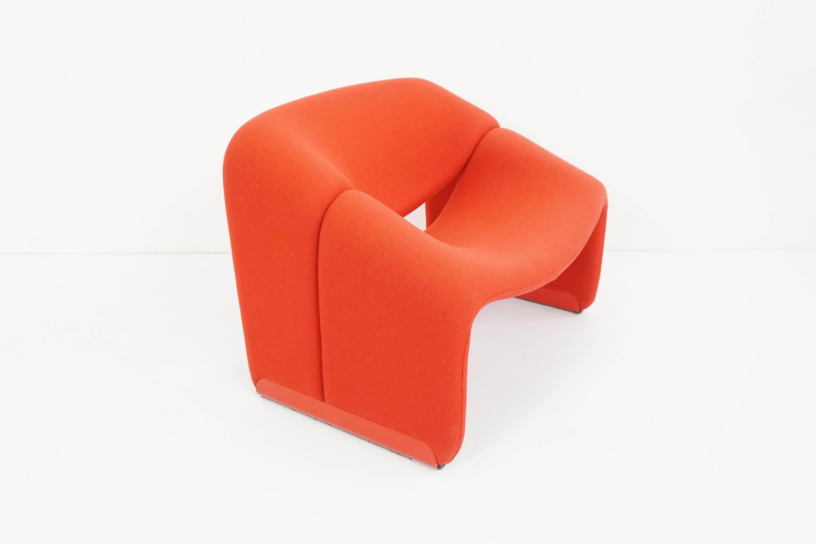 Late 20th Century Pierre Paulin Iconic Space Age Power Red Armchair Mod. Groovy, 1973 Artifort