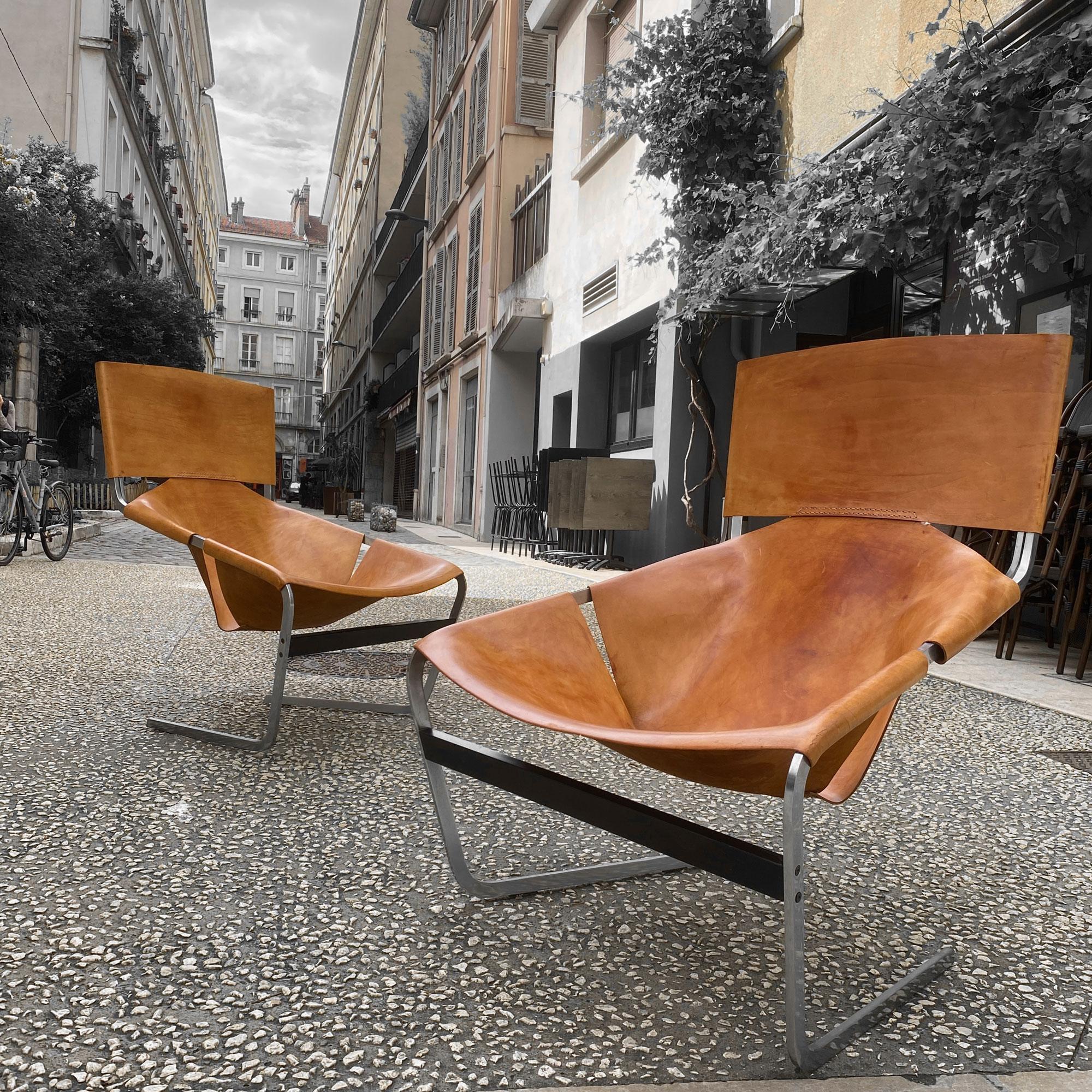 Pierre Paulin Leder F444 Sessel Artifort 1963 (Mitte des 20. Jahrhunderts) im Angebot