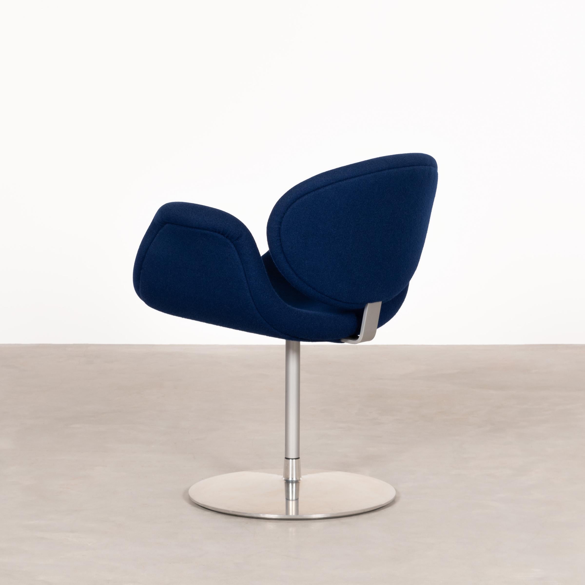 Pierre Paulin Little Tulip Dining Chair in Blue Fabric for Artifort, Netherlands 5