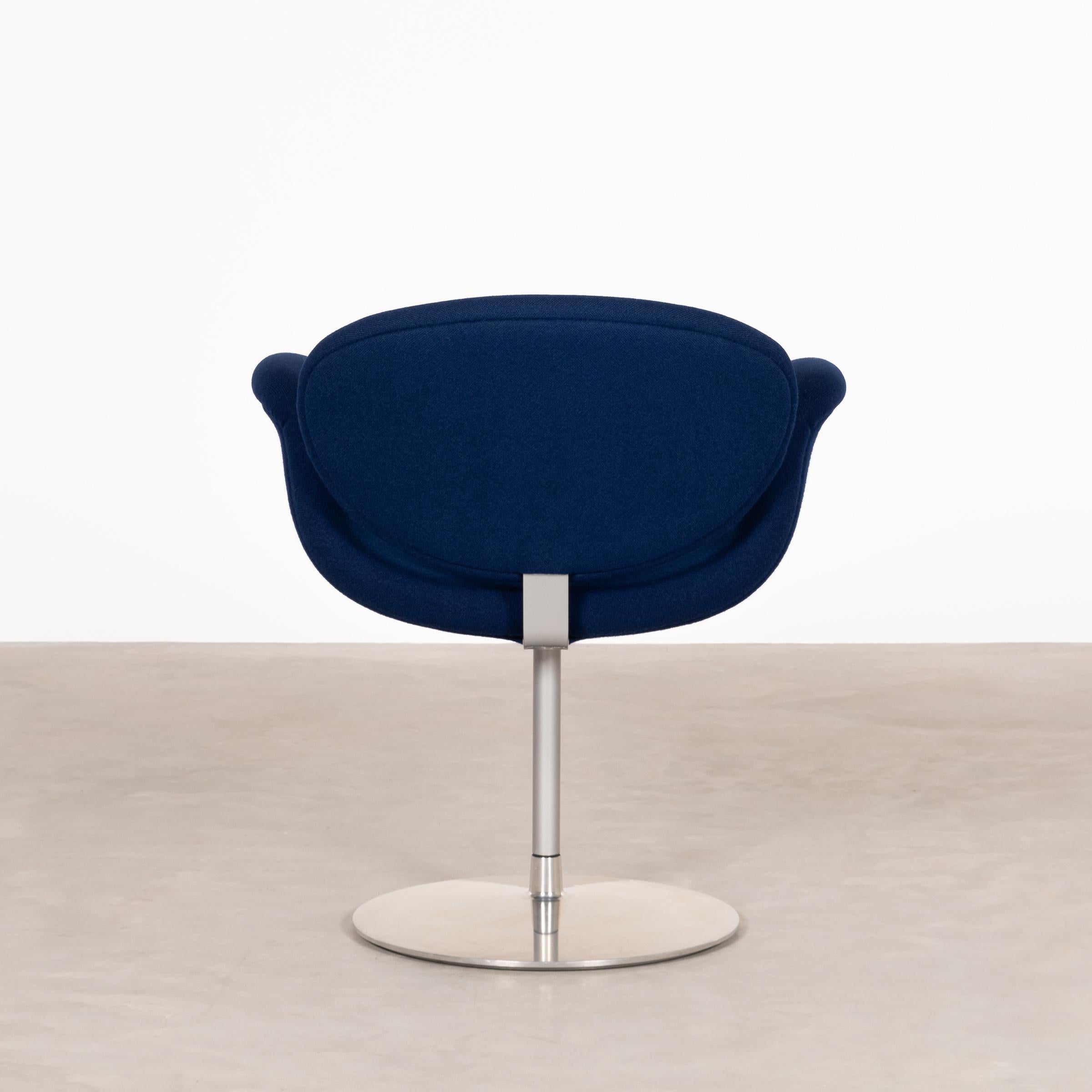 Pierre Paulin Little Tulip Dining Chair in Blue Fabric for Artifort, Netherlands 6