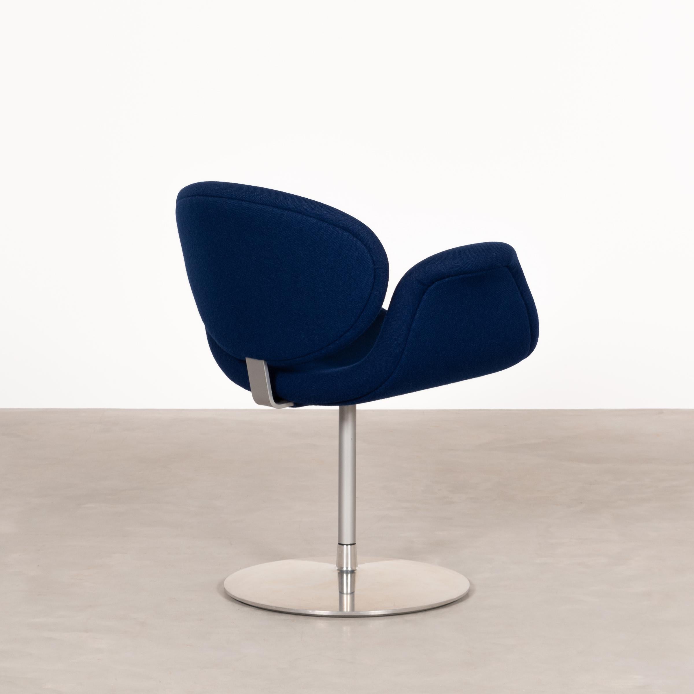 Pierre Paulin Little Tulip Dining Chair in Blue Fabric for Artifort, Netherlands 7