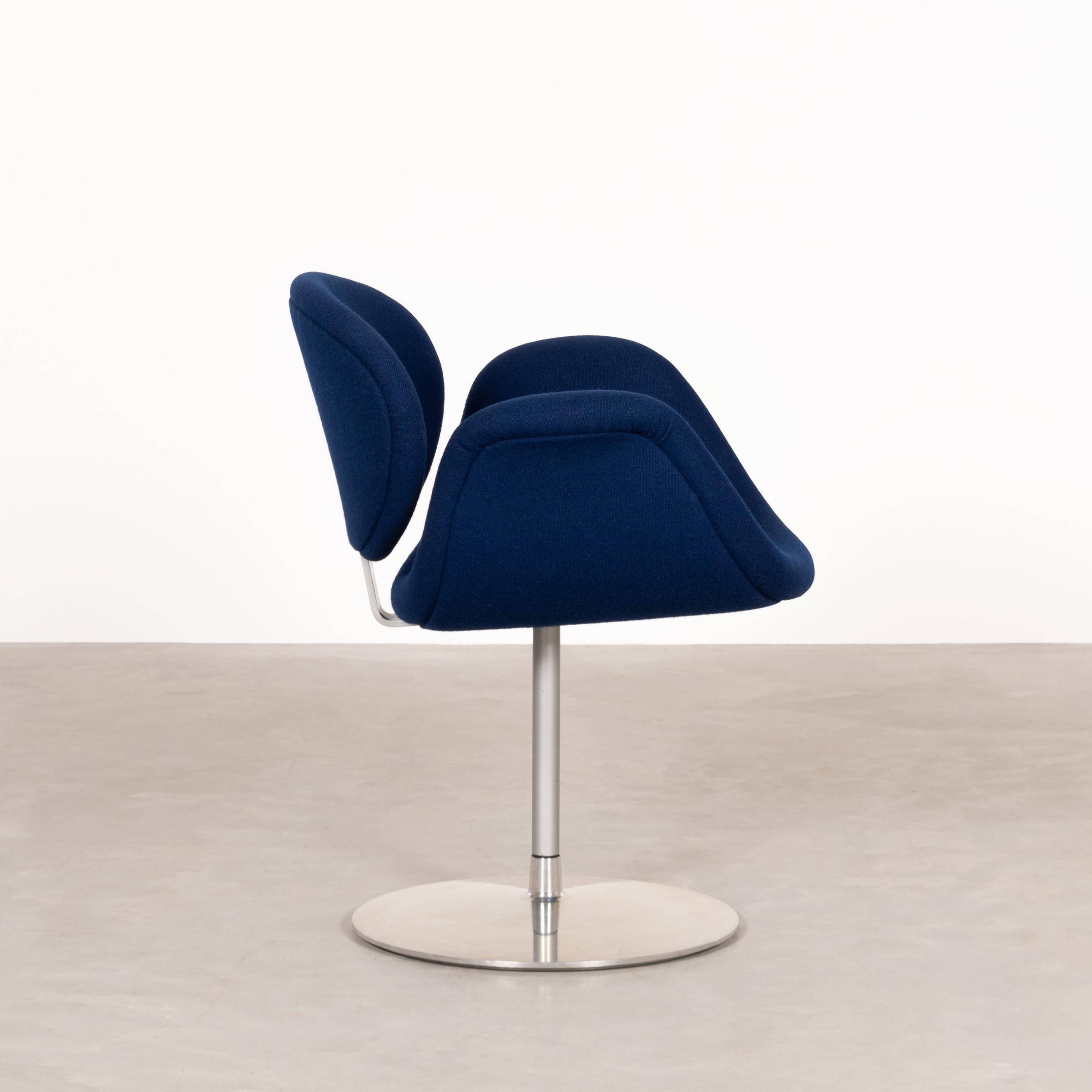 Pierre Paulin Little Tulip Dining Chair in Blue Fabric for Artifort, Netherlands 8